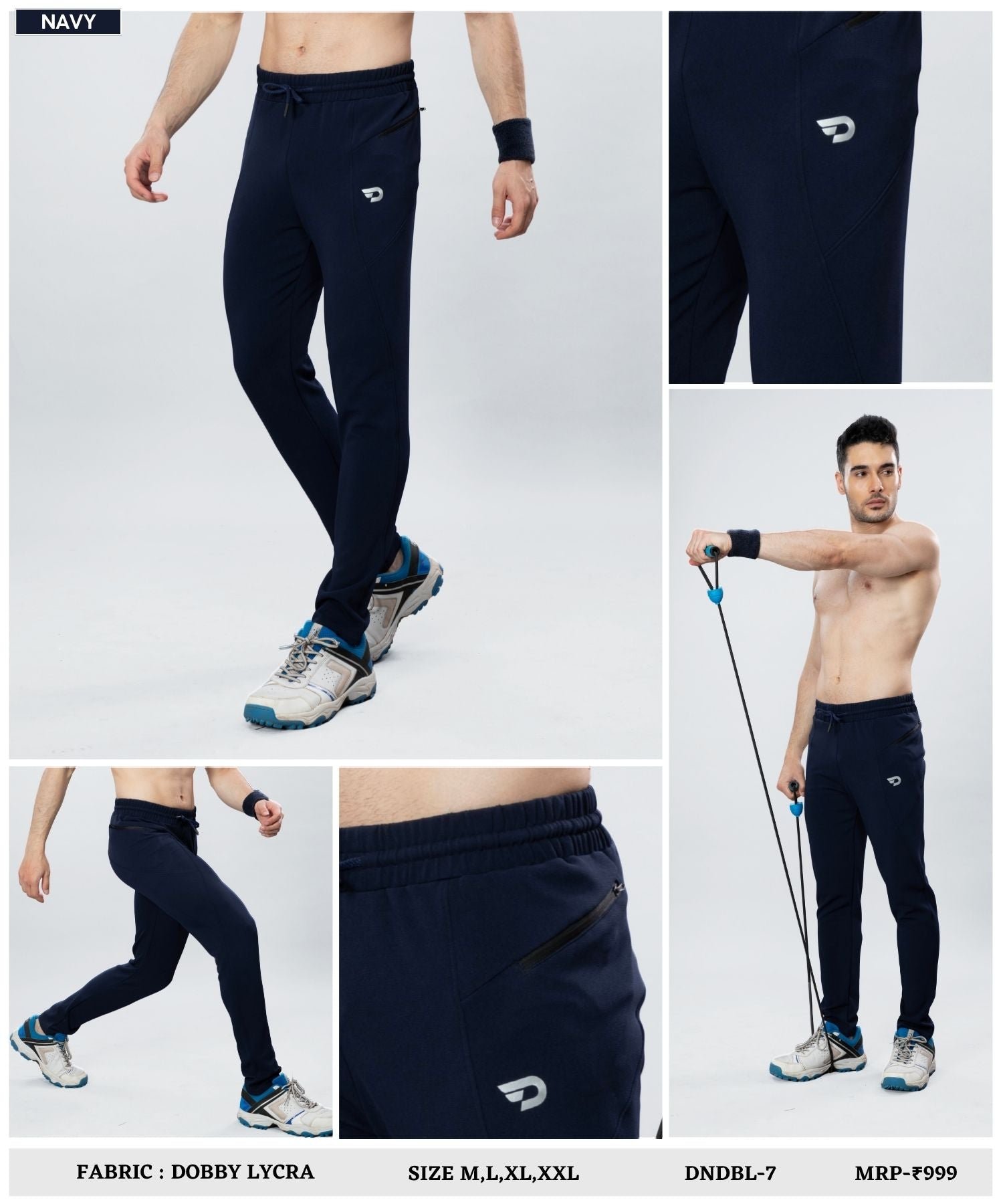 ColorBlock Trackpant – Imported Dobby Lycra ( 280 GSM)