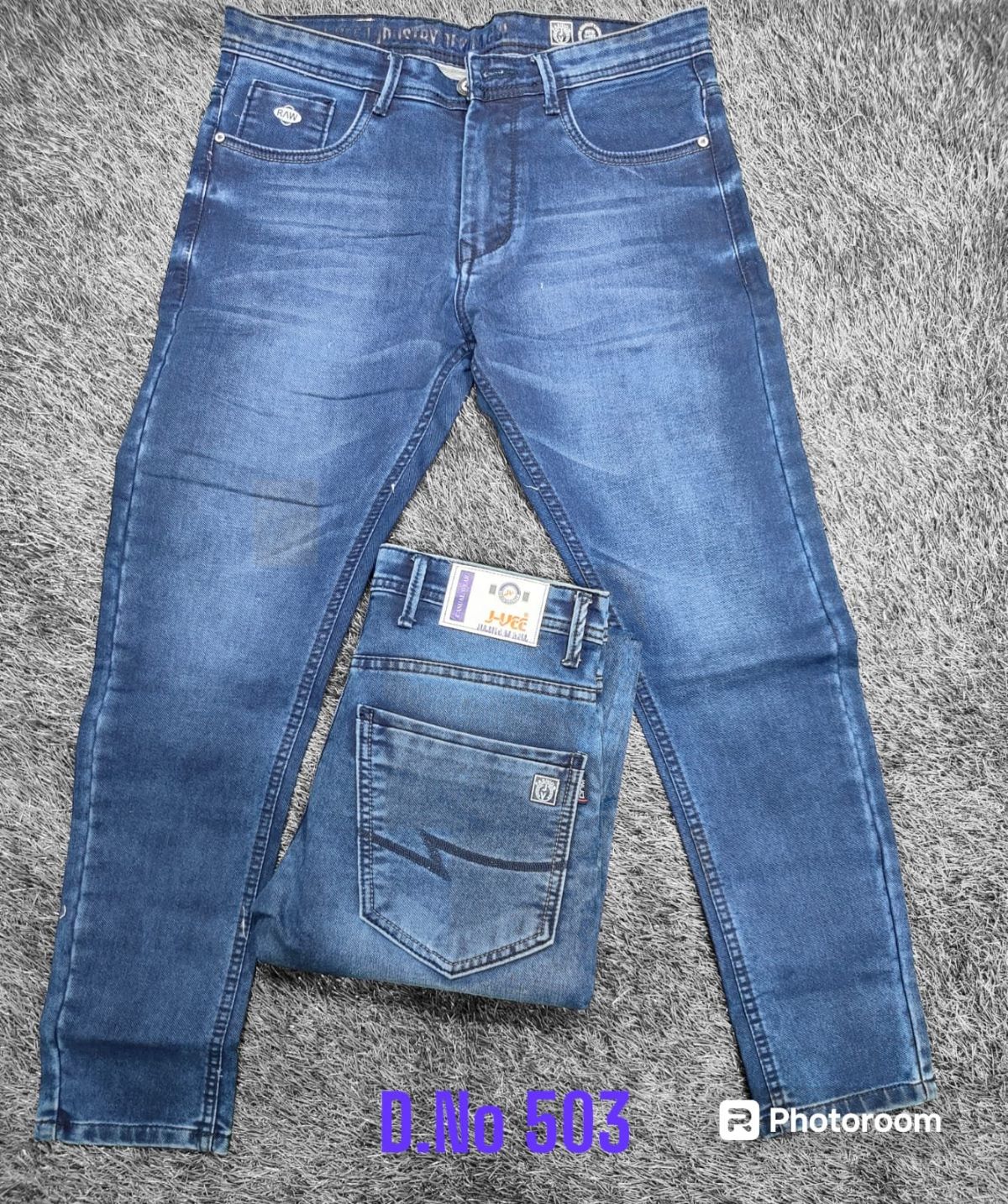 Rio Costa Men's Denim Knitted Ankle Fit Jeans