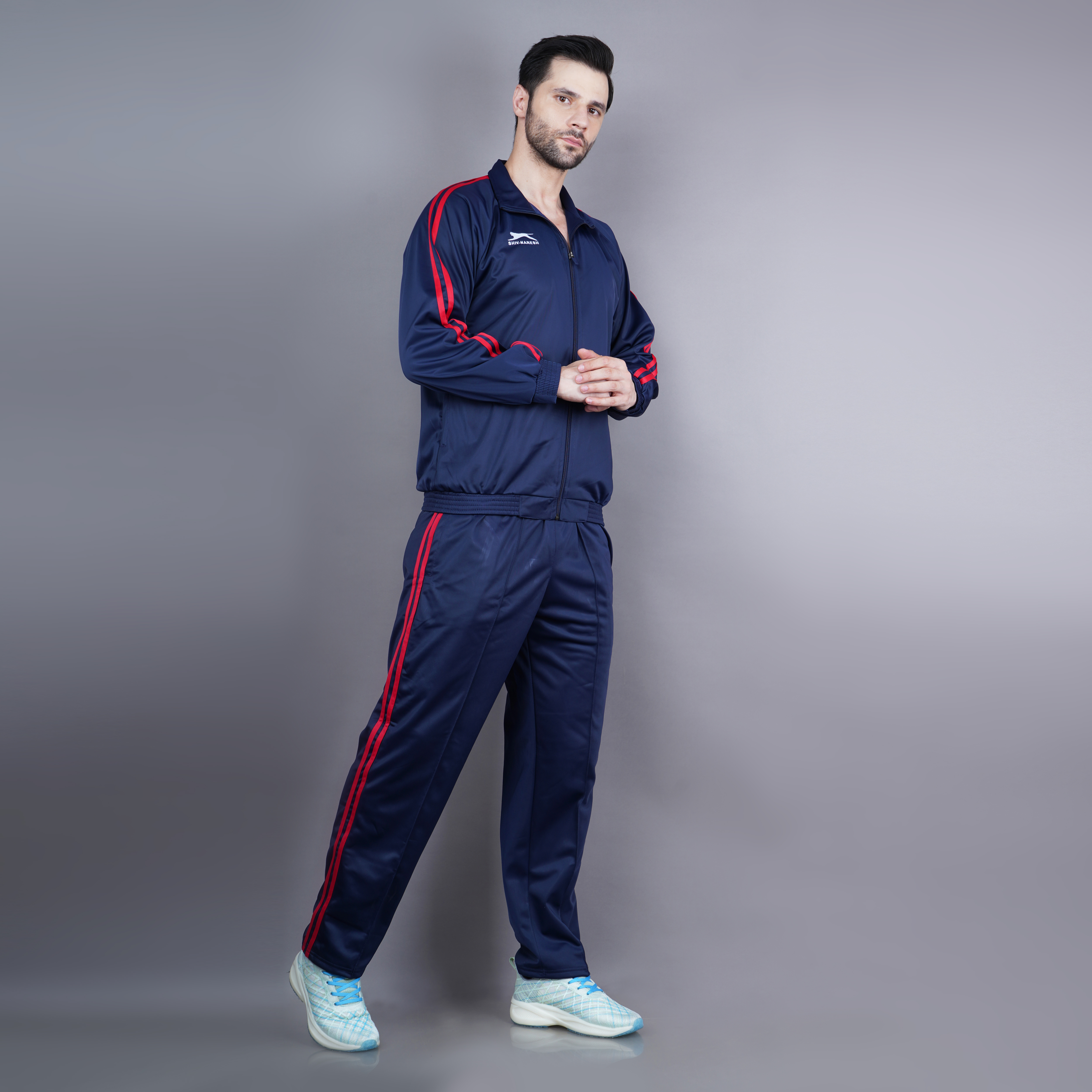 Men's Tracksuit  478-TP-Navy/Red-XXL