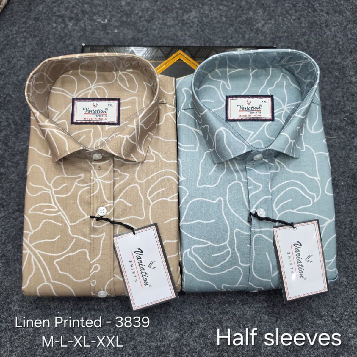Variation Linen Printed Men's Shirts- 3839