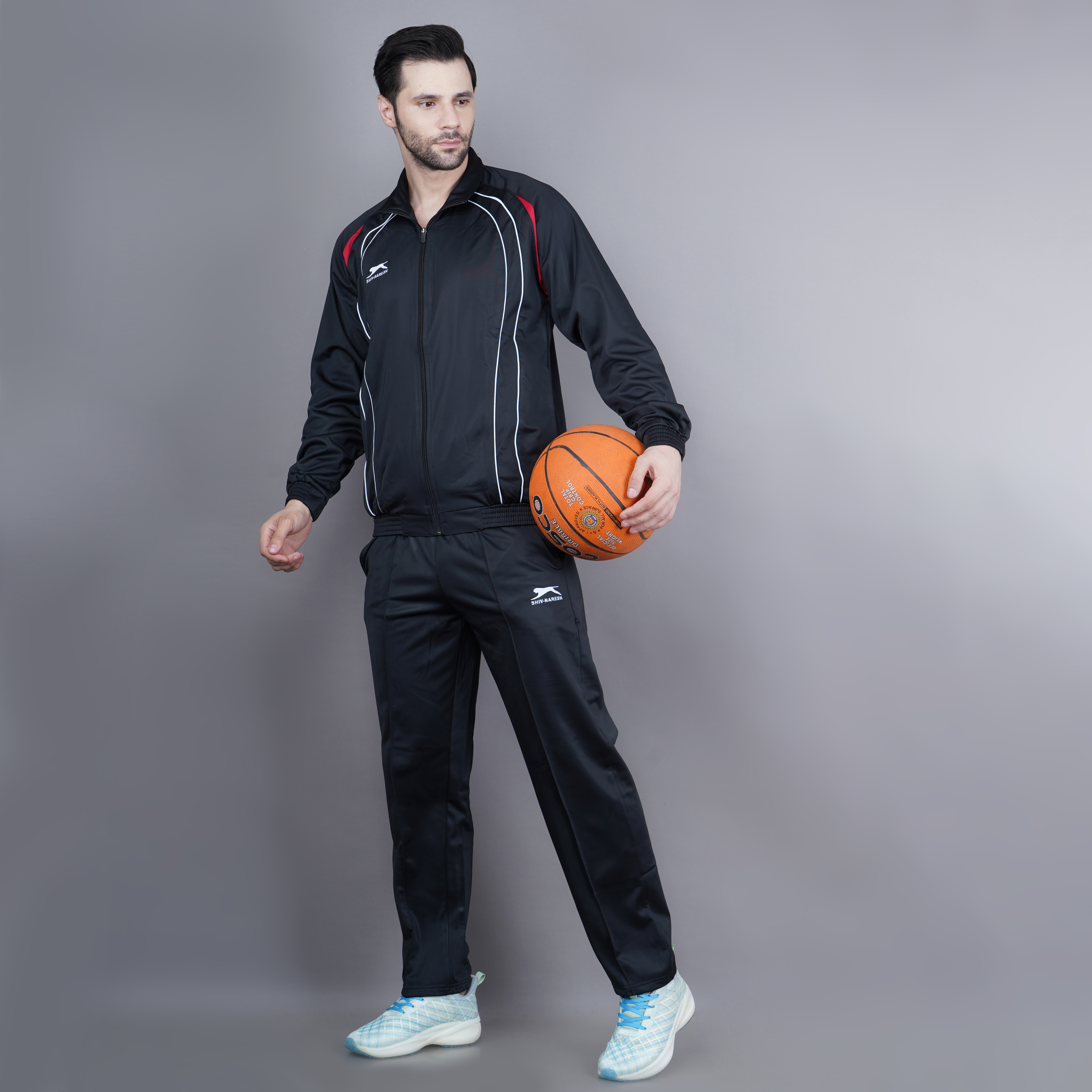 Men's Tracksuit  435A-TP-Black/Red/White-M