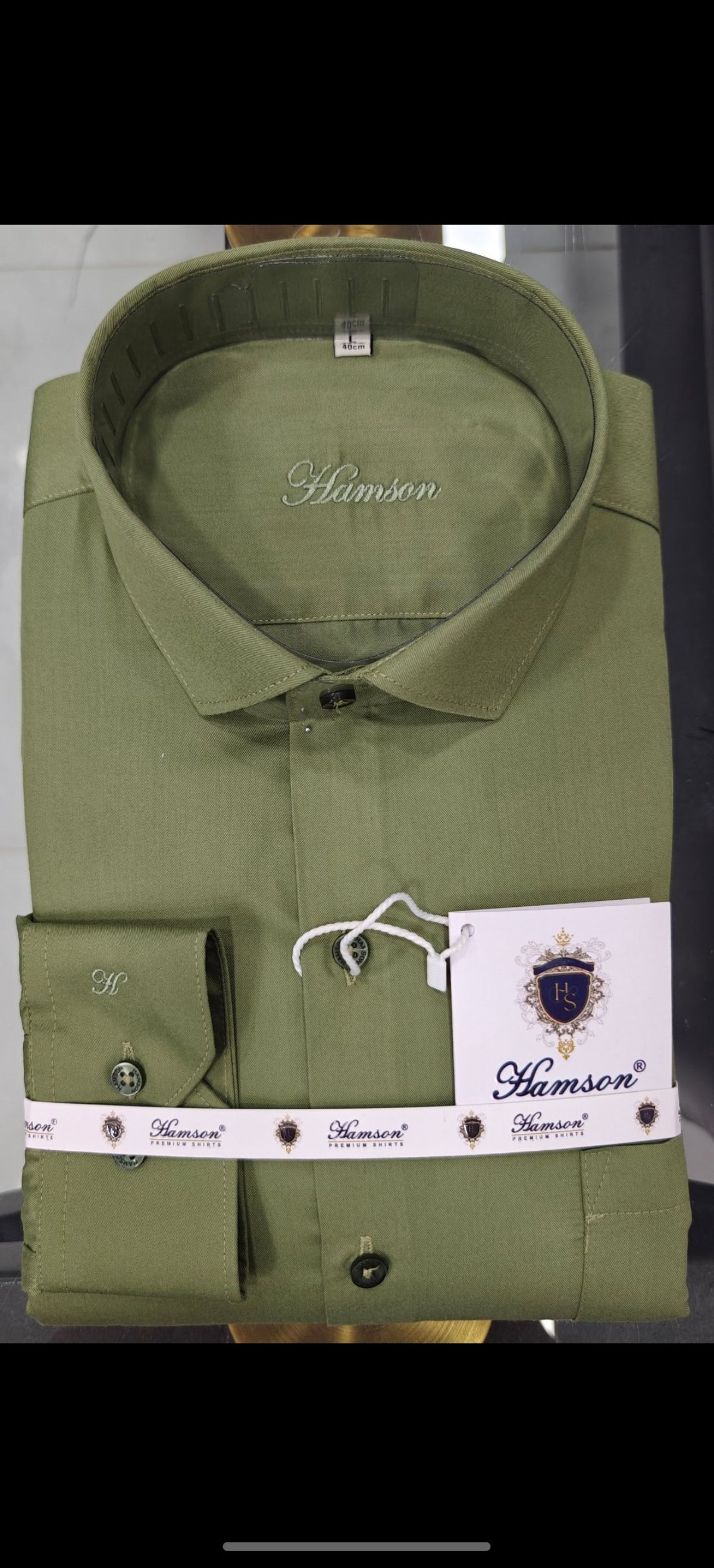 Hamson Luxury Plain Men's Shirts - Aqua-2