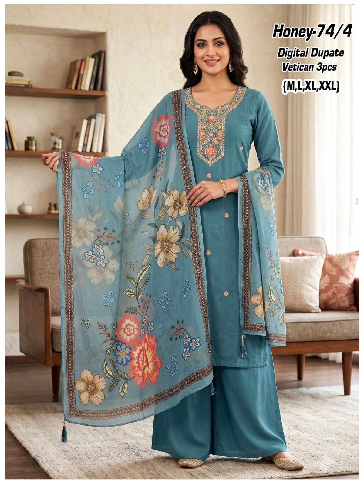 Women's Ethnic Wear Kurta Bottom Set Honey-74/4