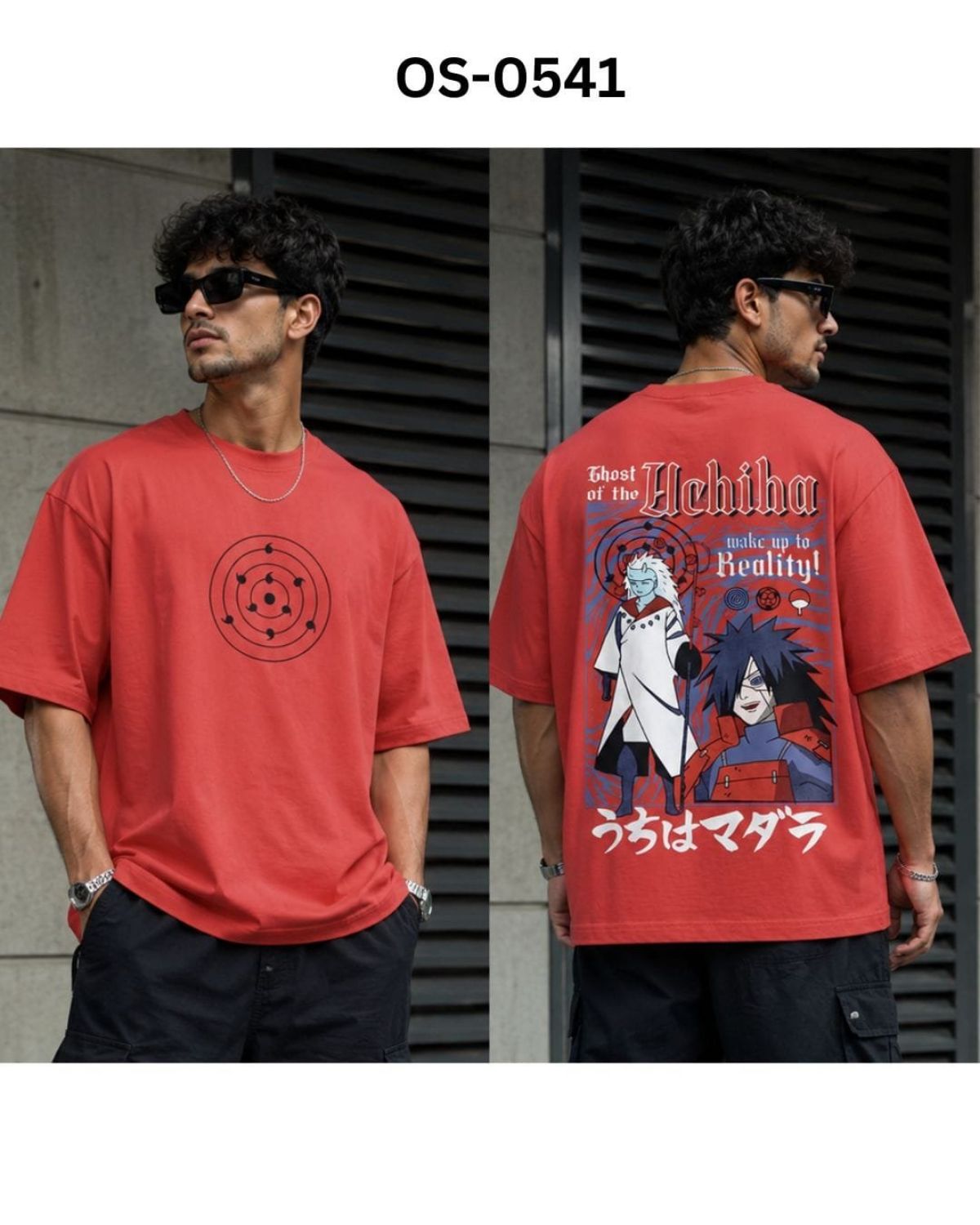 TOMHIDDLE MENS OVERSIZED PRINTED DOWN SHOULDER T-SHIRT- A4-OS-0541