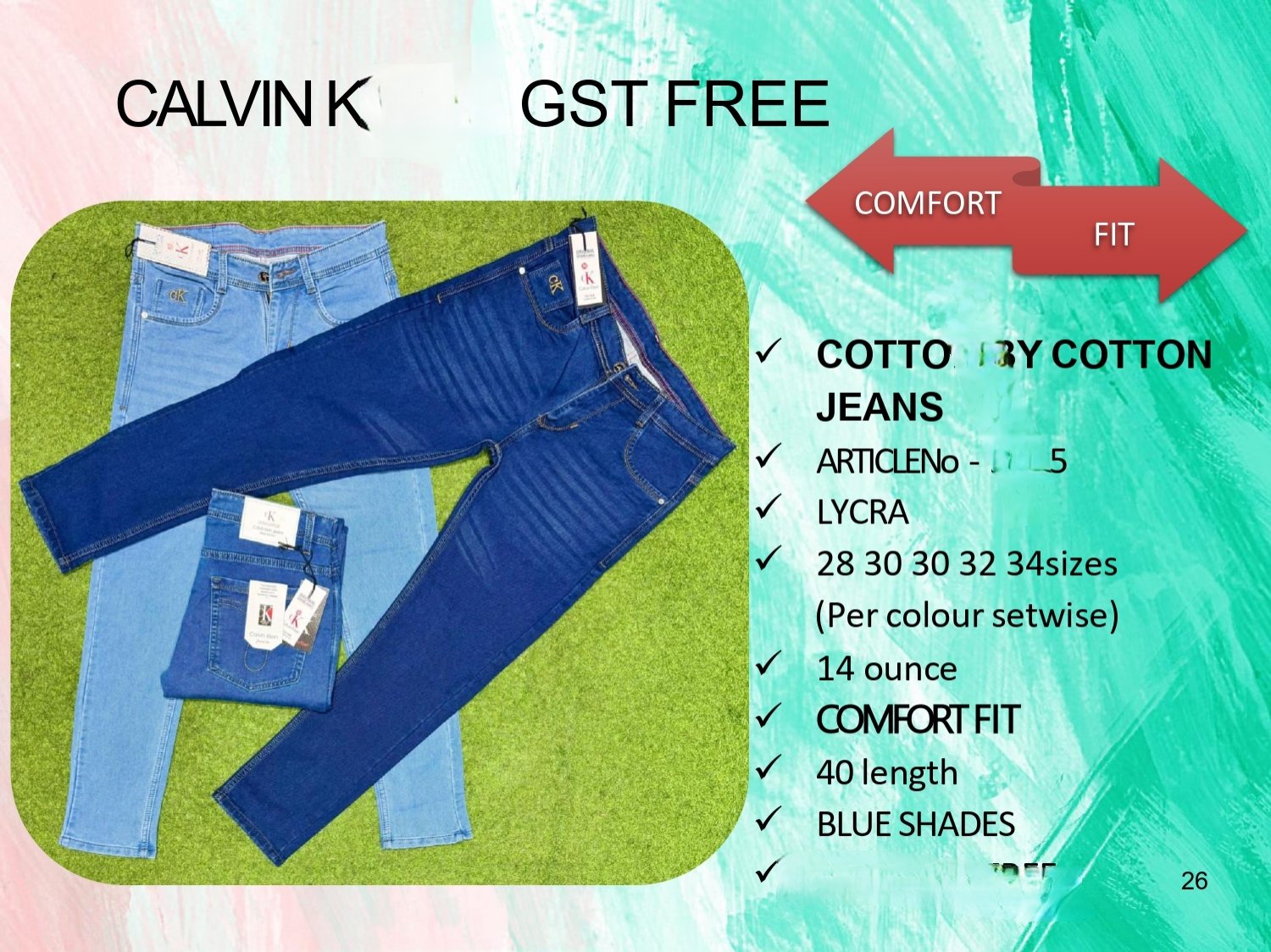 Men's Denim Jeans- CALVIN K