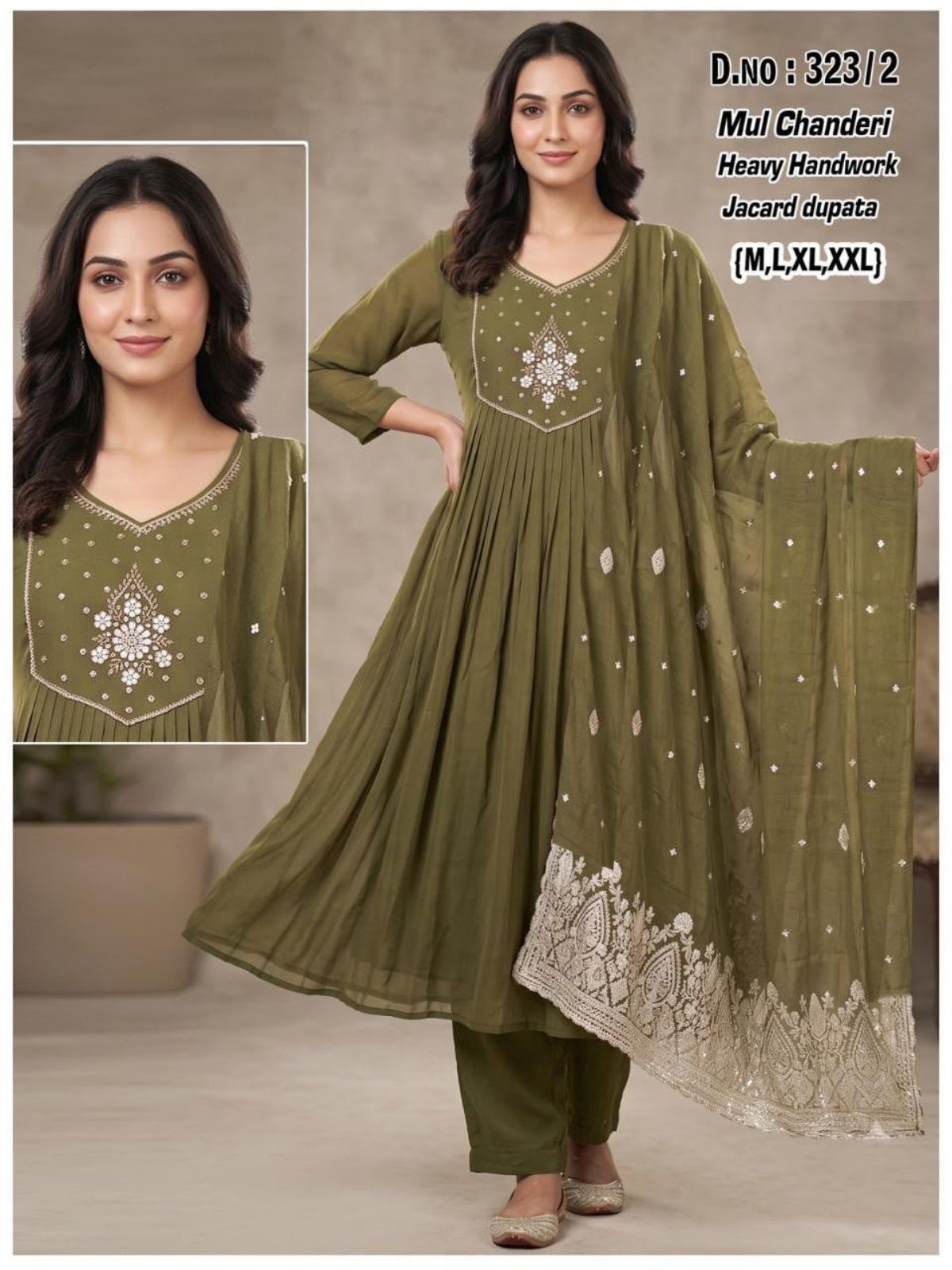 Women's Ethnic Wear Anarkali Ghera Frock Suit D No- 323/2