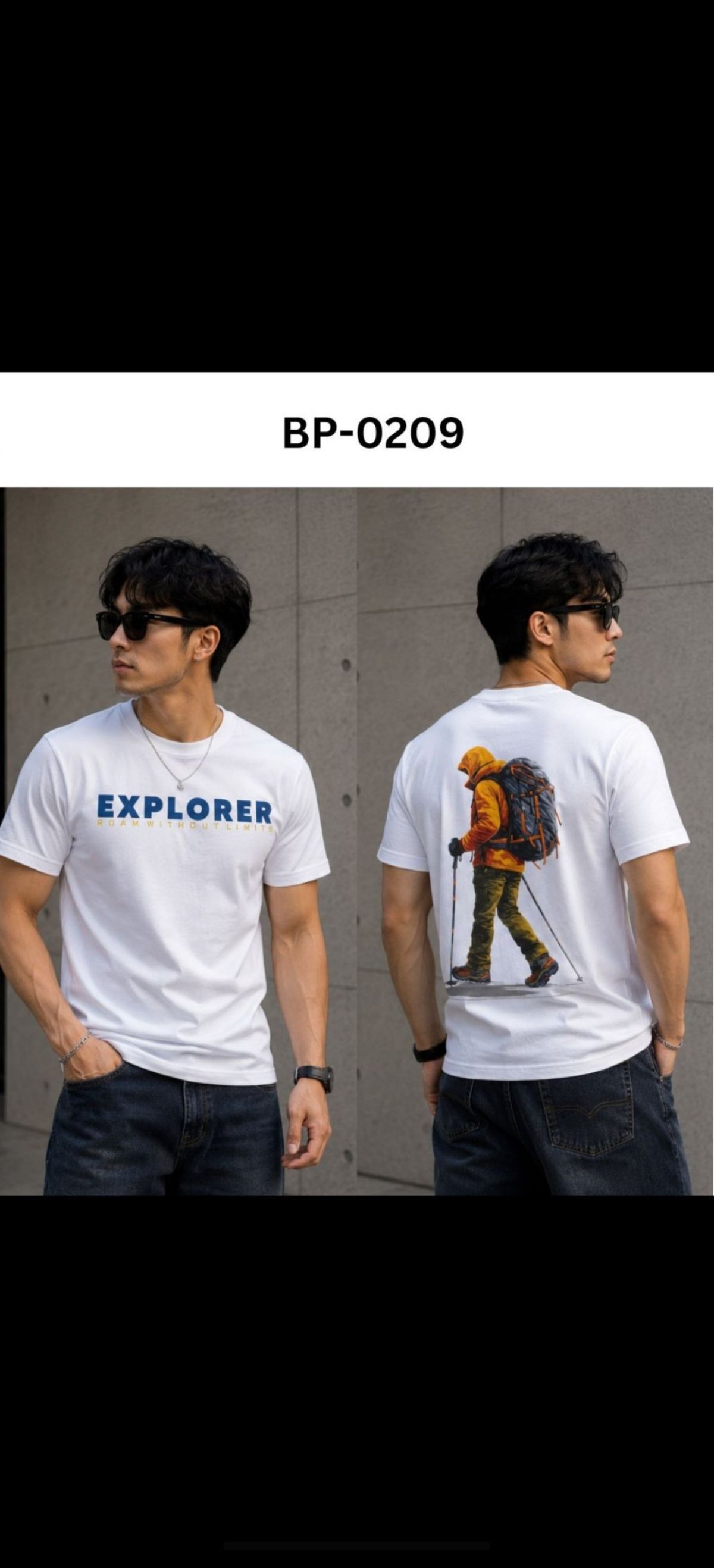 TOMHIDDLE MENS PRINTED T-SHIRT- A6-BP-0209