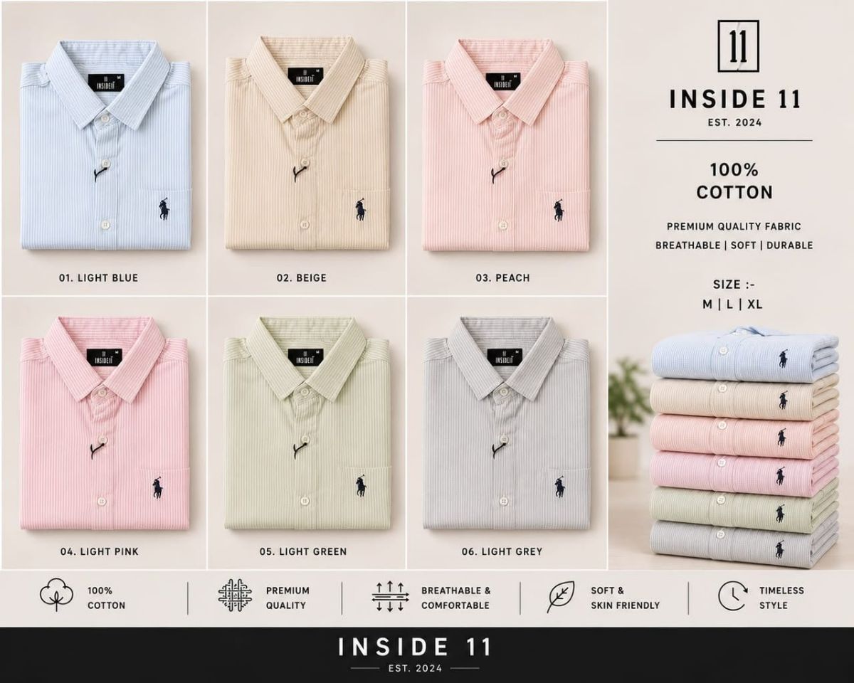 Men's 100% Pure Cotton Shirts