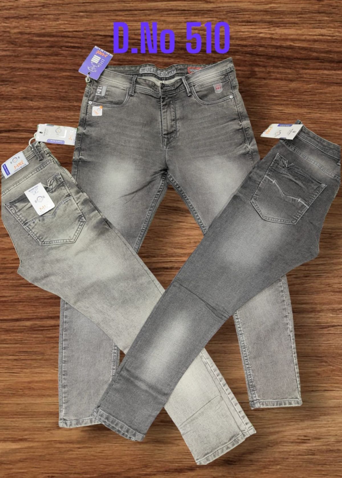Rio Costa Men's Denim Knitted Ankle Fit Jeans