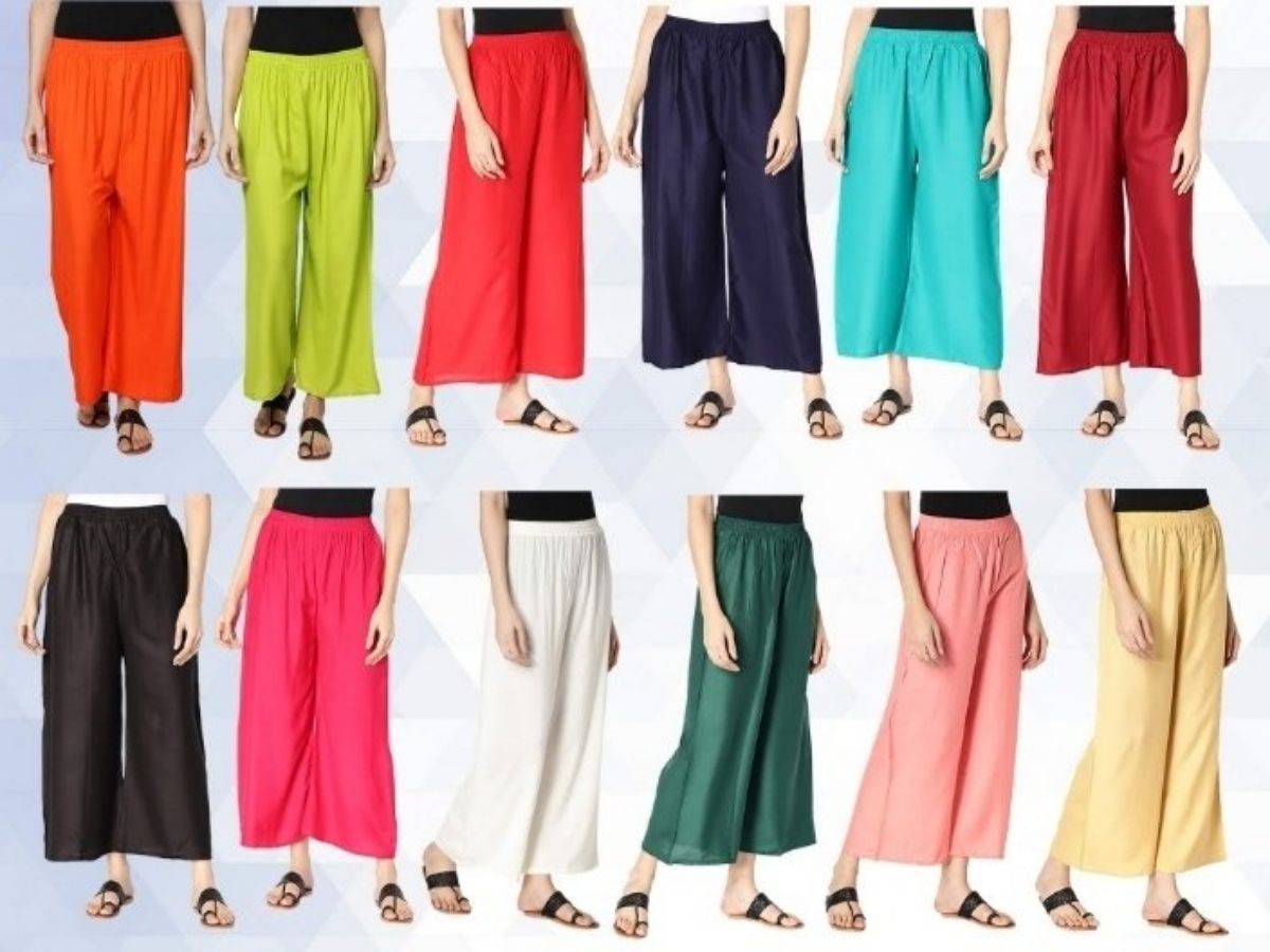 Plain Plazzo For Girls