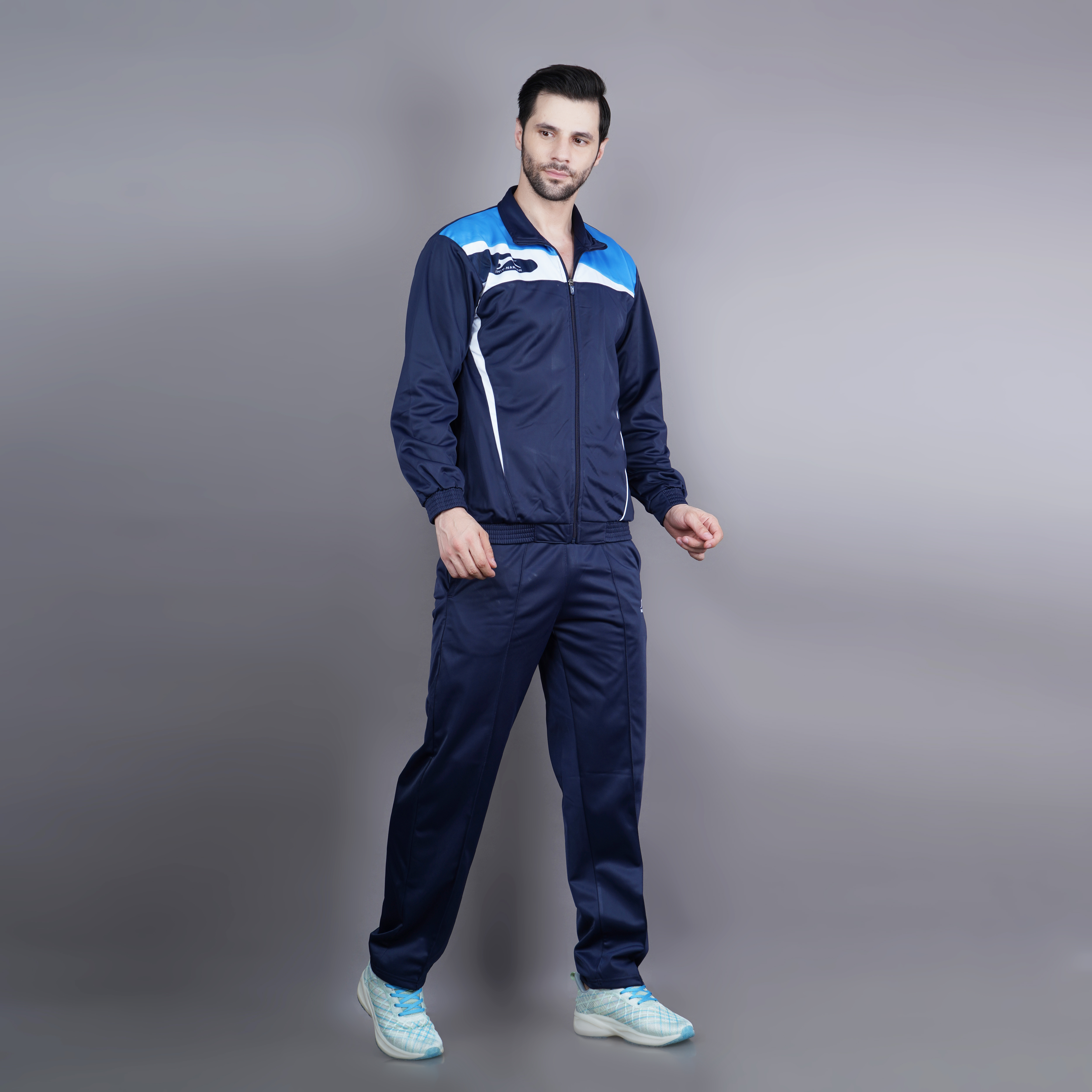 Men's Tracksuit  459A-TP-Navy/Turkish Blue/White-M
