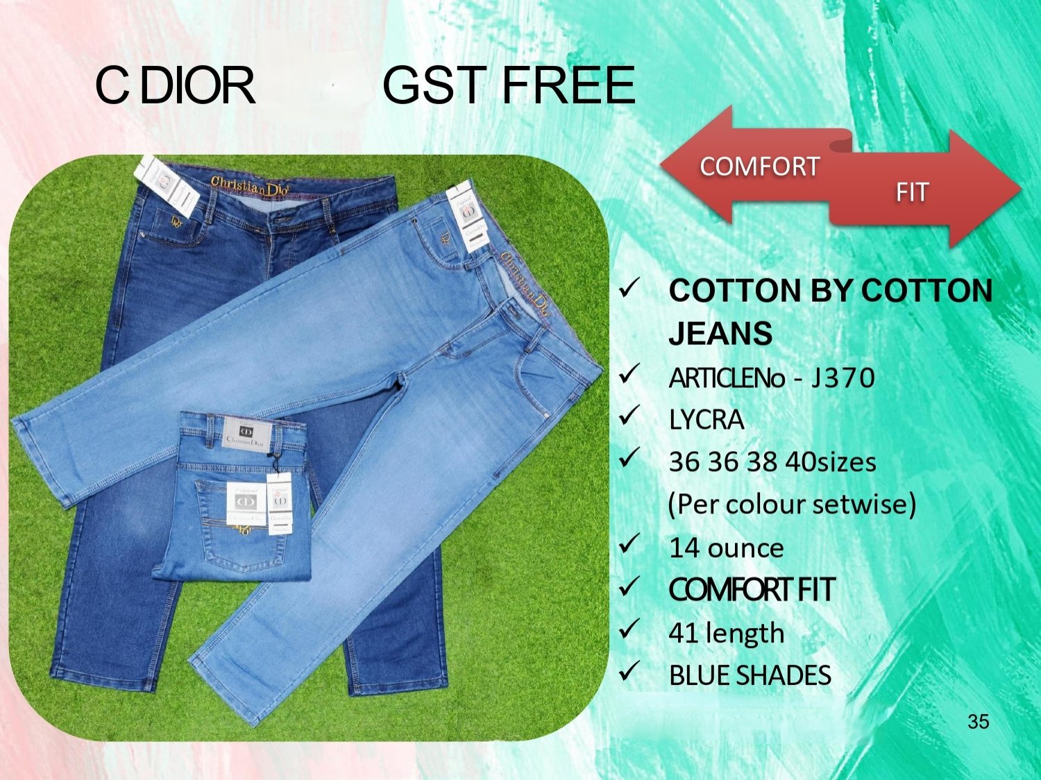 Men's Denim Jeans- C DIOR