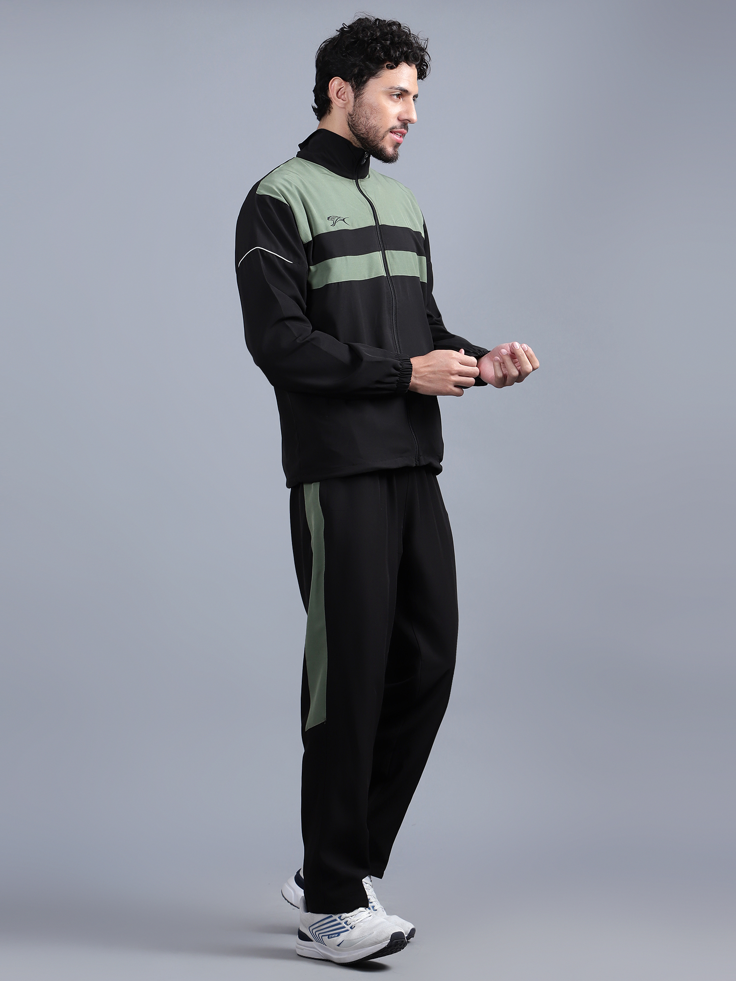 Men's Tracksuit  447B-NS-Black/Pista/White-3XL