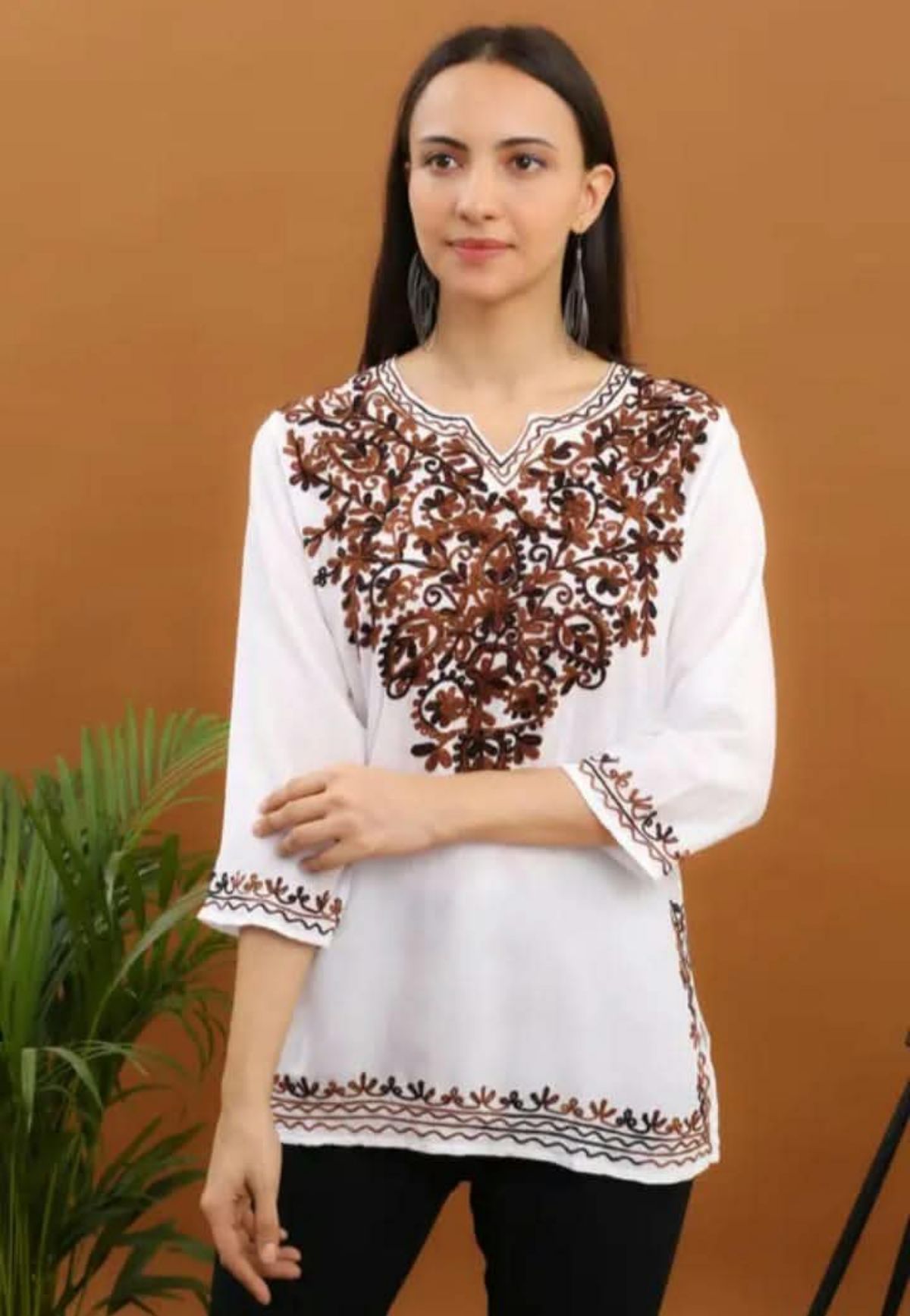 Women's Plain Short Cotton Kurta