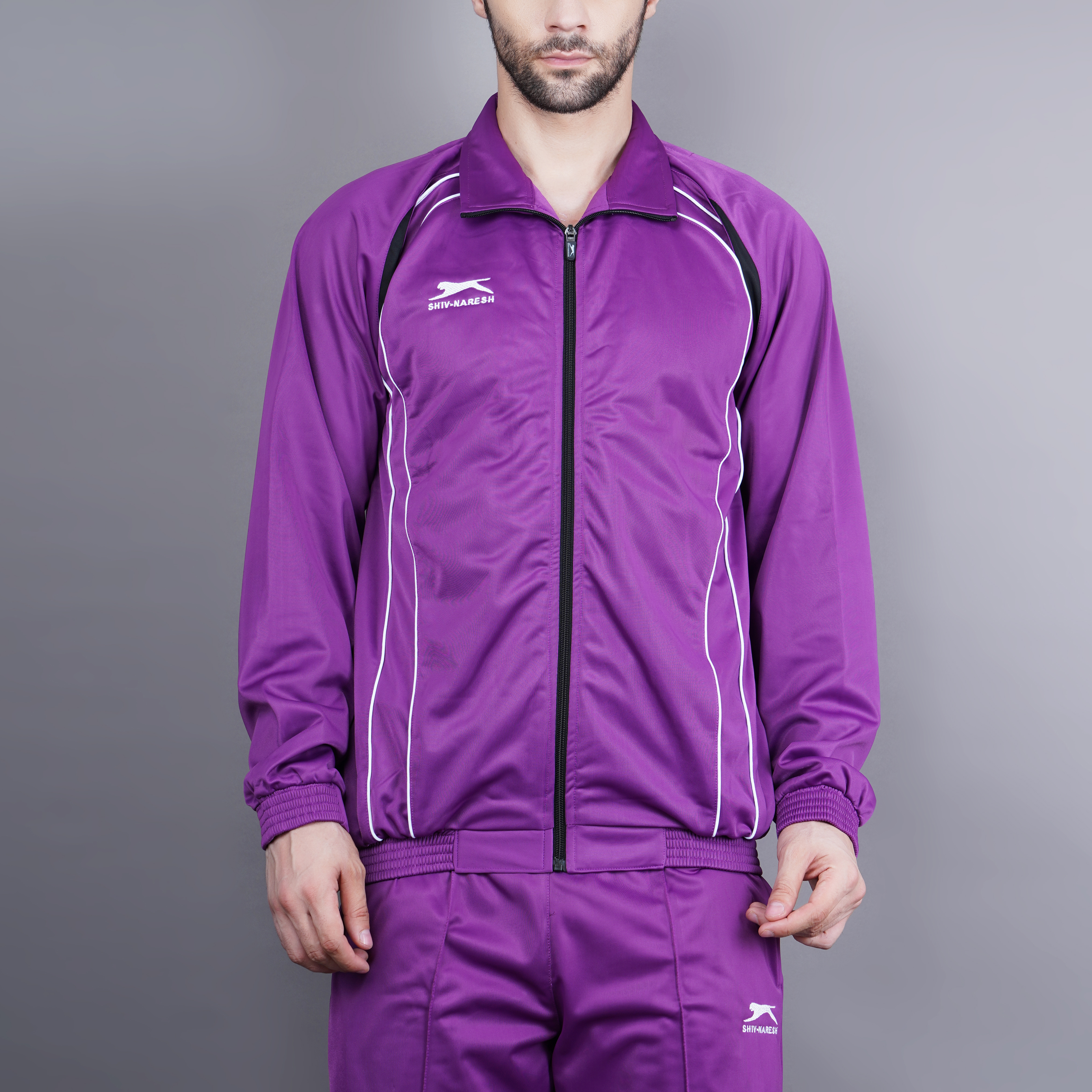 Men's Tracksuit  435A-TP-Purple/Black/White-M