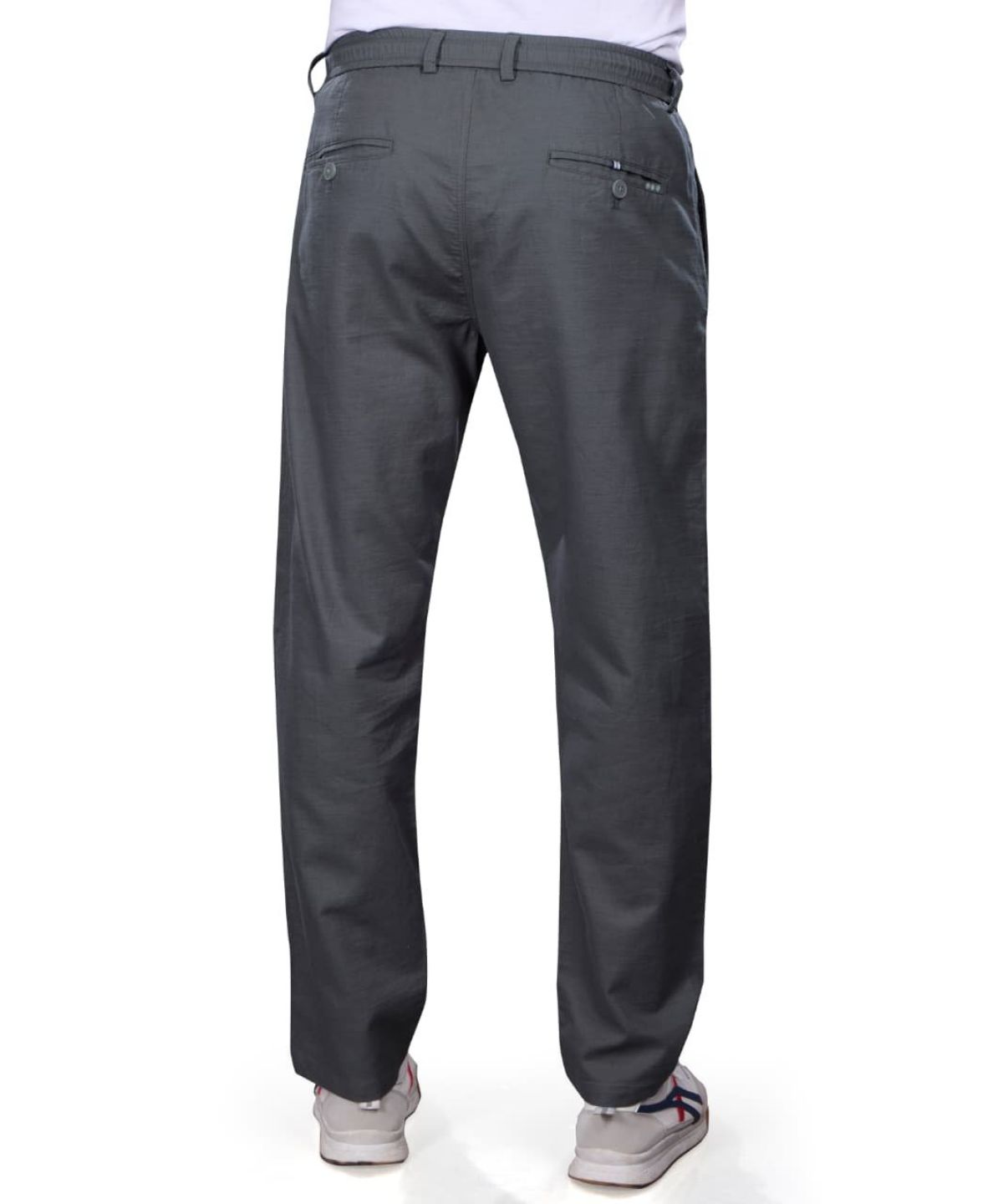 Pro-Noun Men's Lounge Wear Linen Trackpant- D No- 1771-Grey