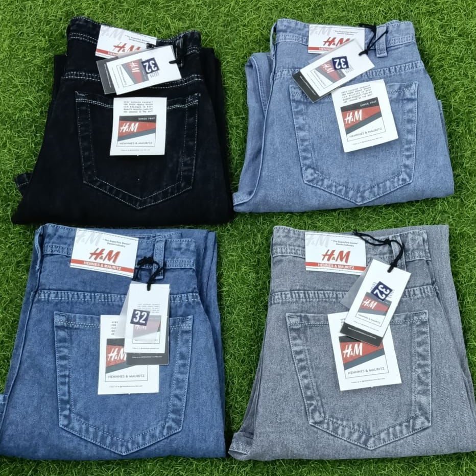 Premium Quality Straight Baggy Jeans- Blue