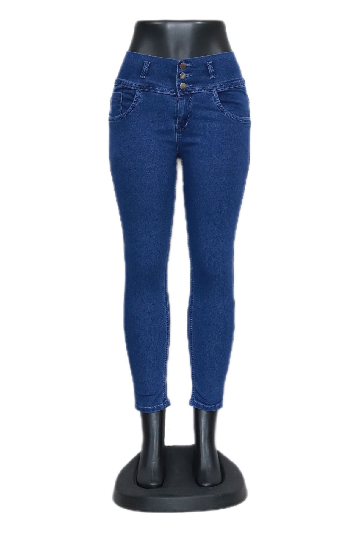 Women's 3 Button Jeans- Yi83