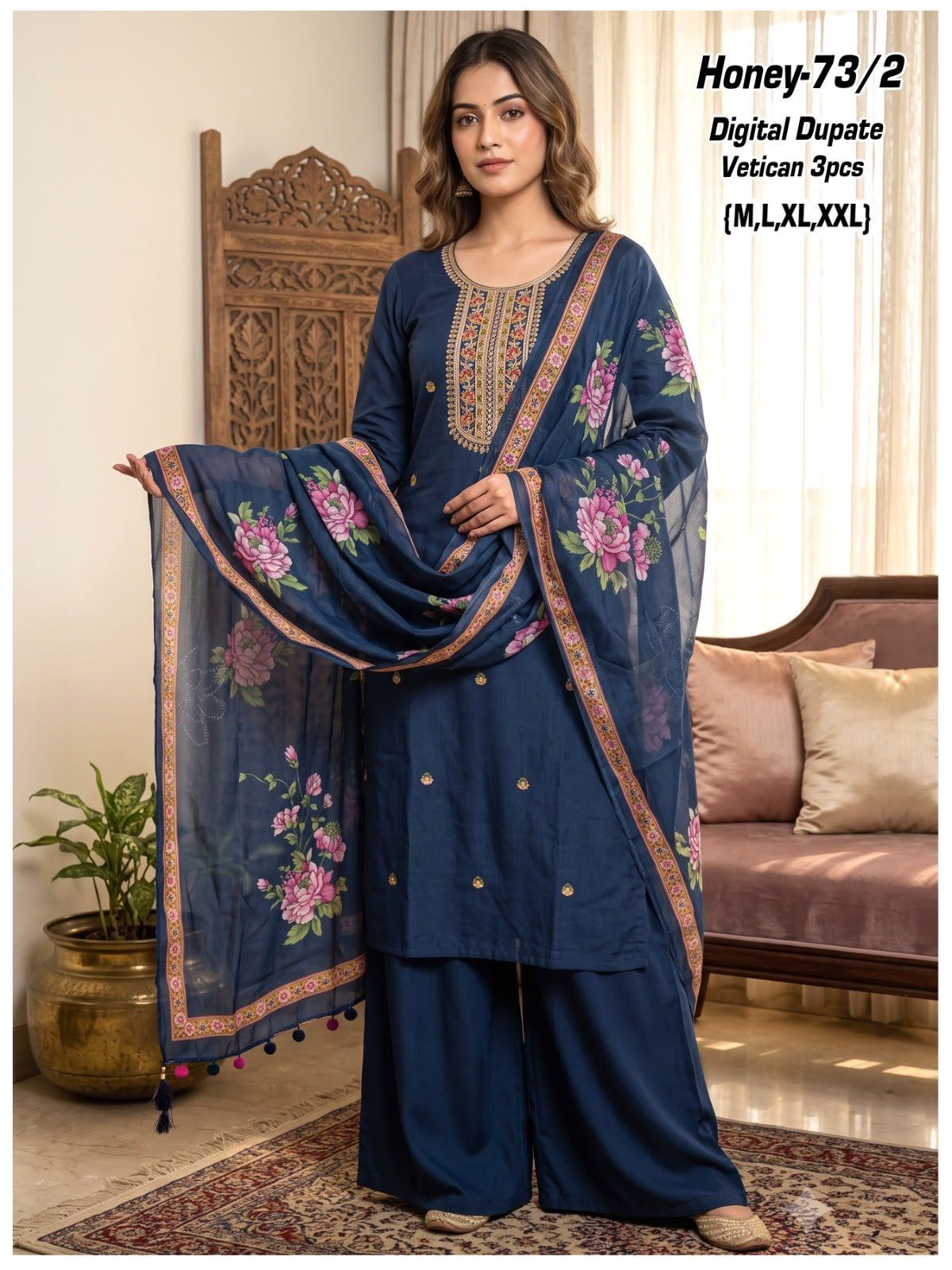Women's Ethnic Wear Kurta Bottom Set Honey-73/2