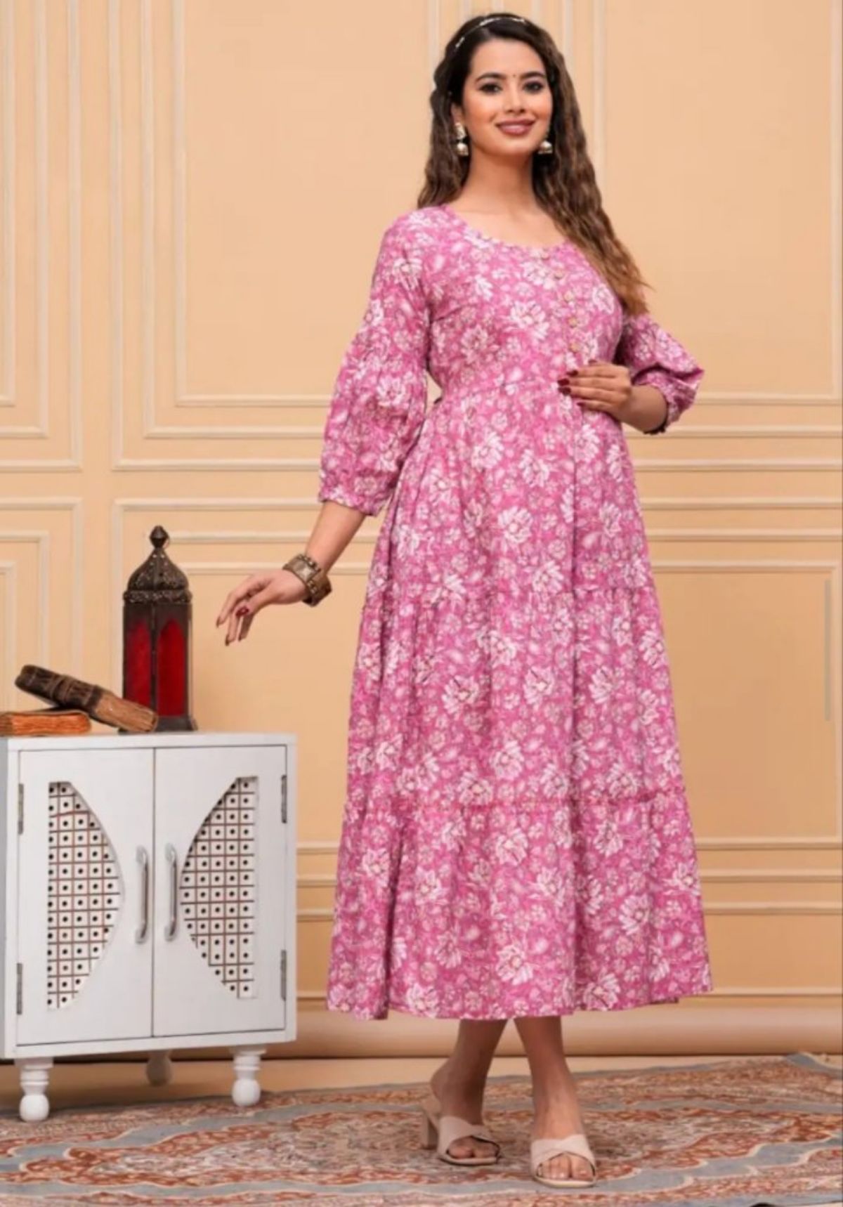 Women's Rayon Printed Gown