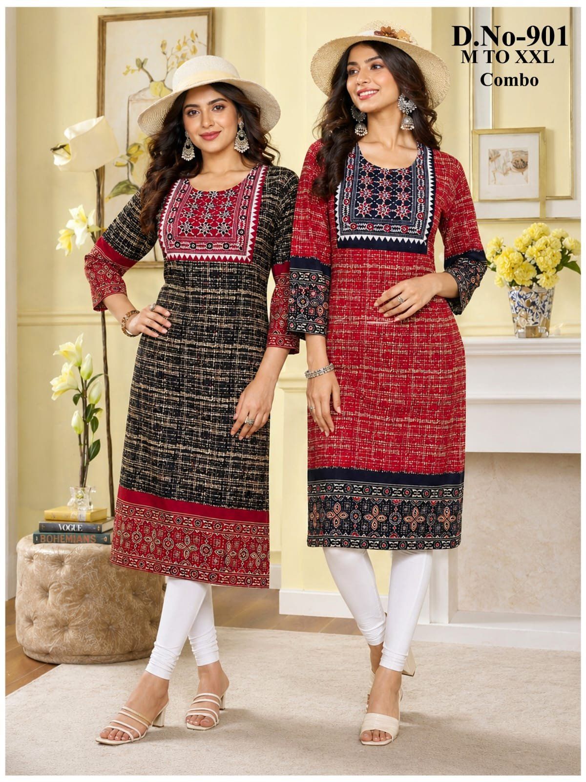 Women's Ajrak Print Kurta-901