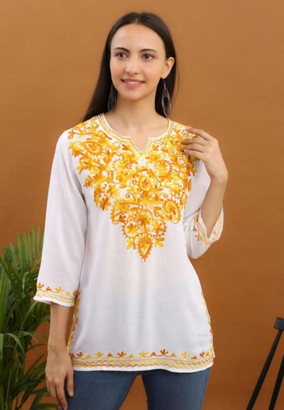 Women's Plain Short Cotton Kurta