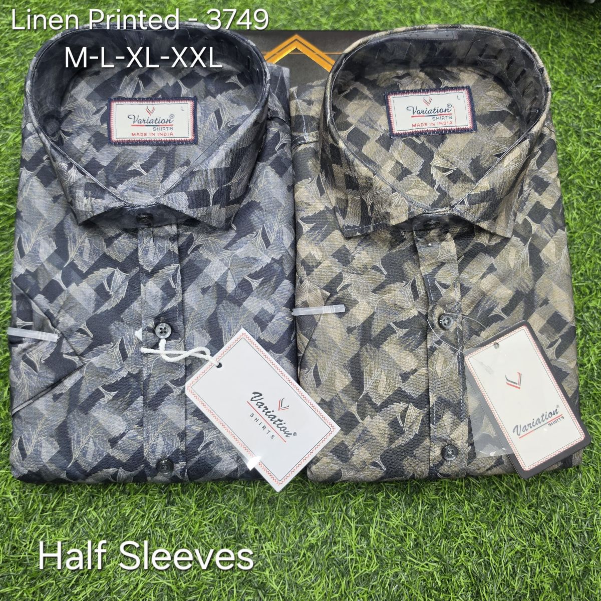 Variation Linen Printed Men's Shirts- 3740