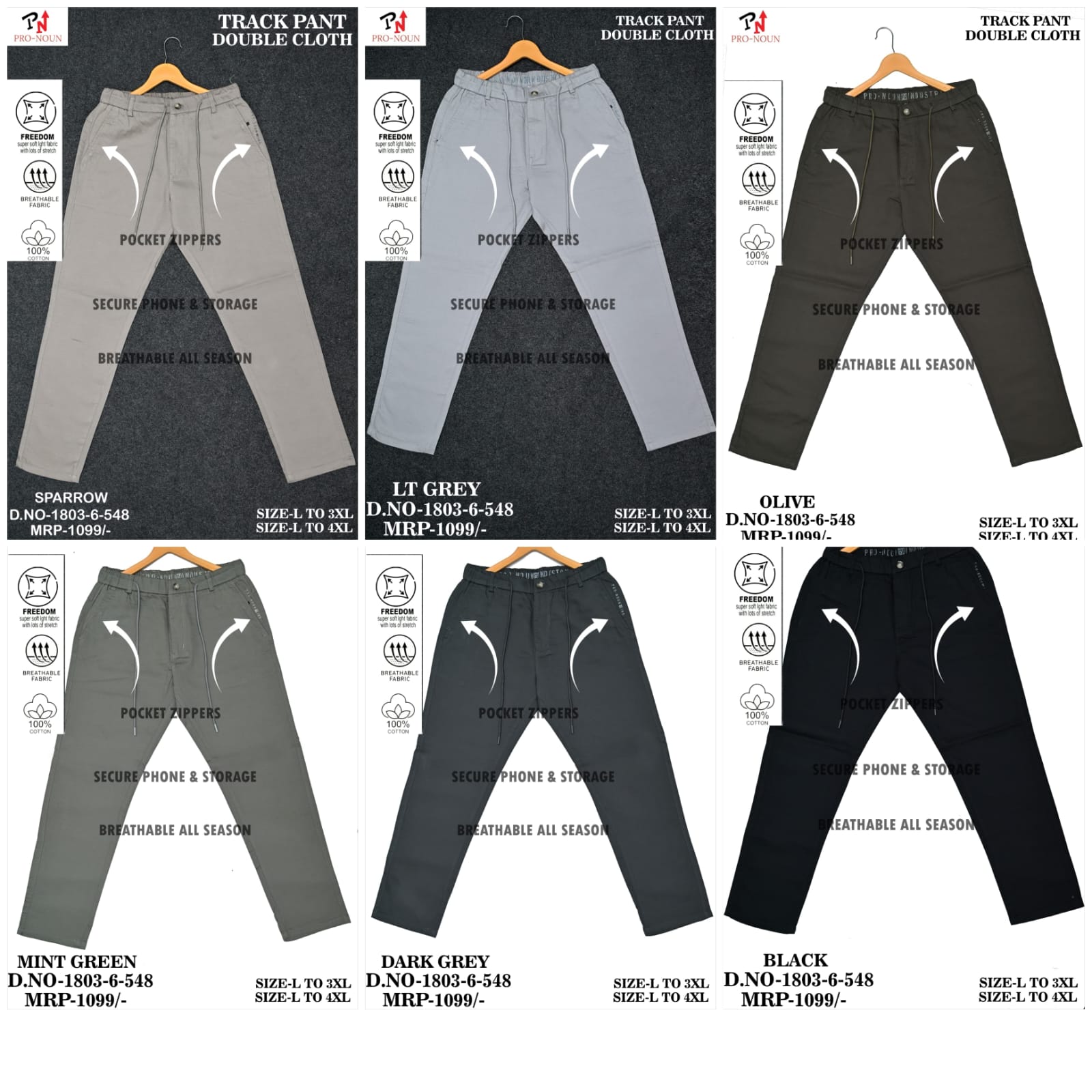 D. NO 1803 SET OF 5 PCS L TO 4XL