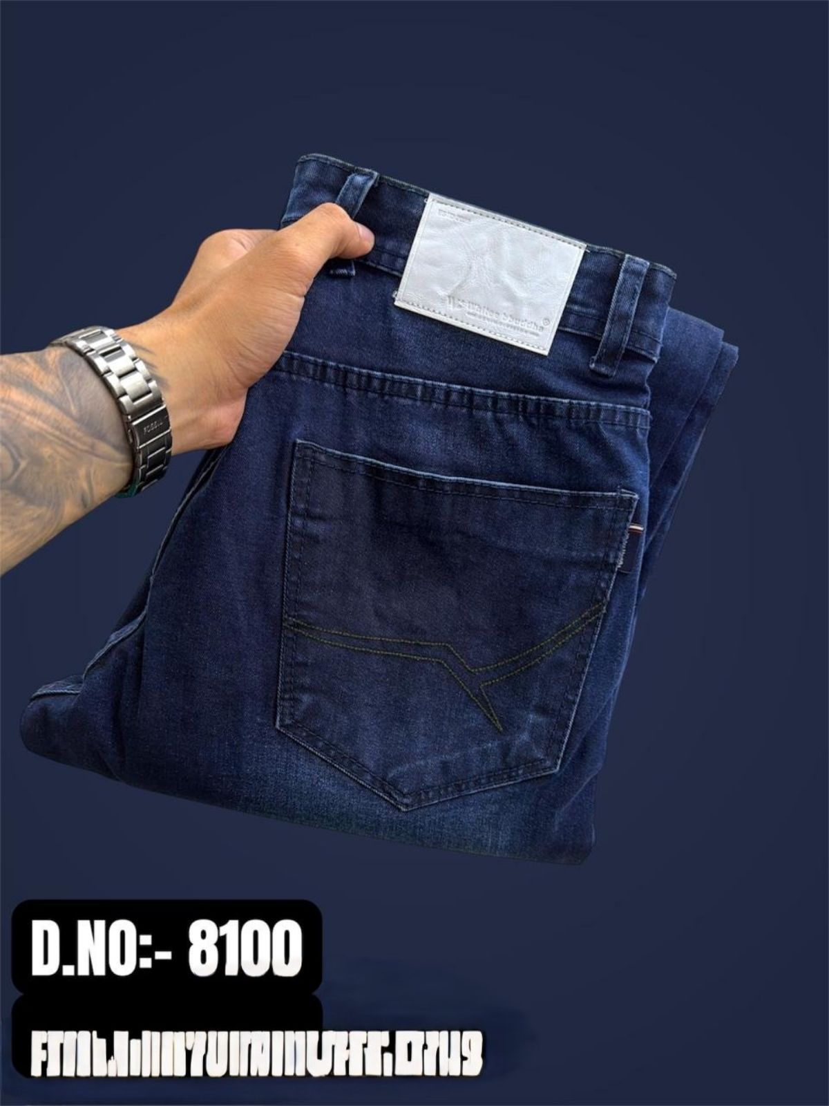 Whitee Budhha Men's Denim 3BYI knit Lycra  Baggy Fit Jeans -8100 (28-38)