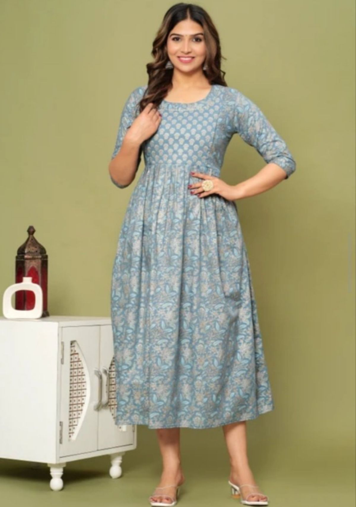 Women's Rayon Printed Gown