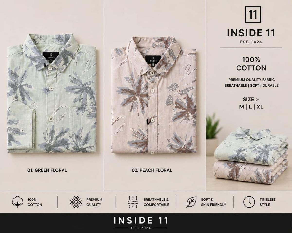 Men's 100% Pure Cotton Shirts