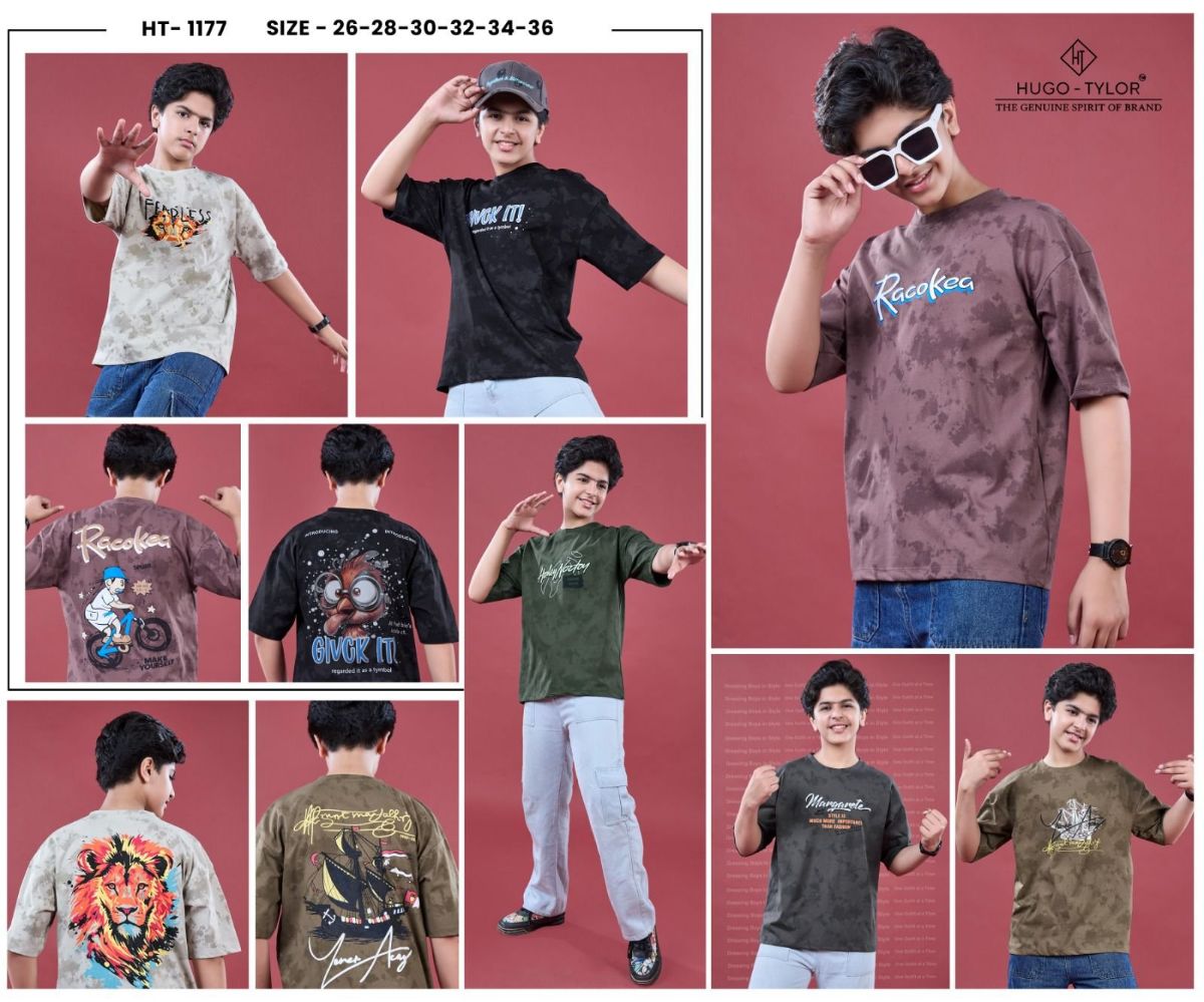 Boys' Half Sleeve T-shirts -HUGO-TYLOR HT-1177H/S