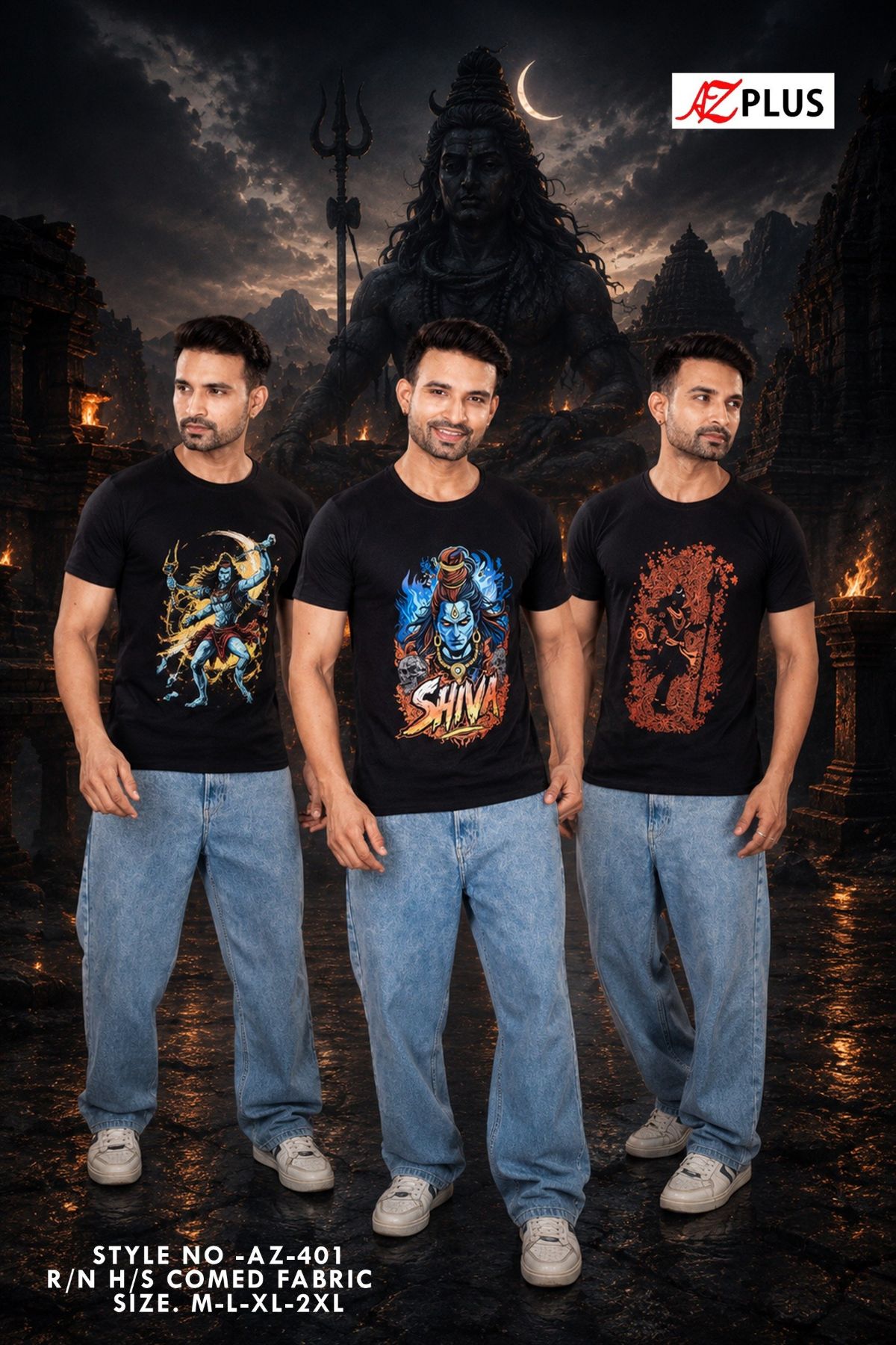 Magicfit Men's Half Sleeve T-shirts- Az 401