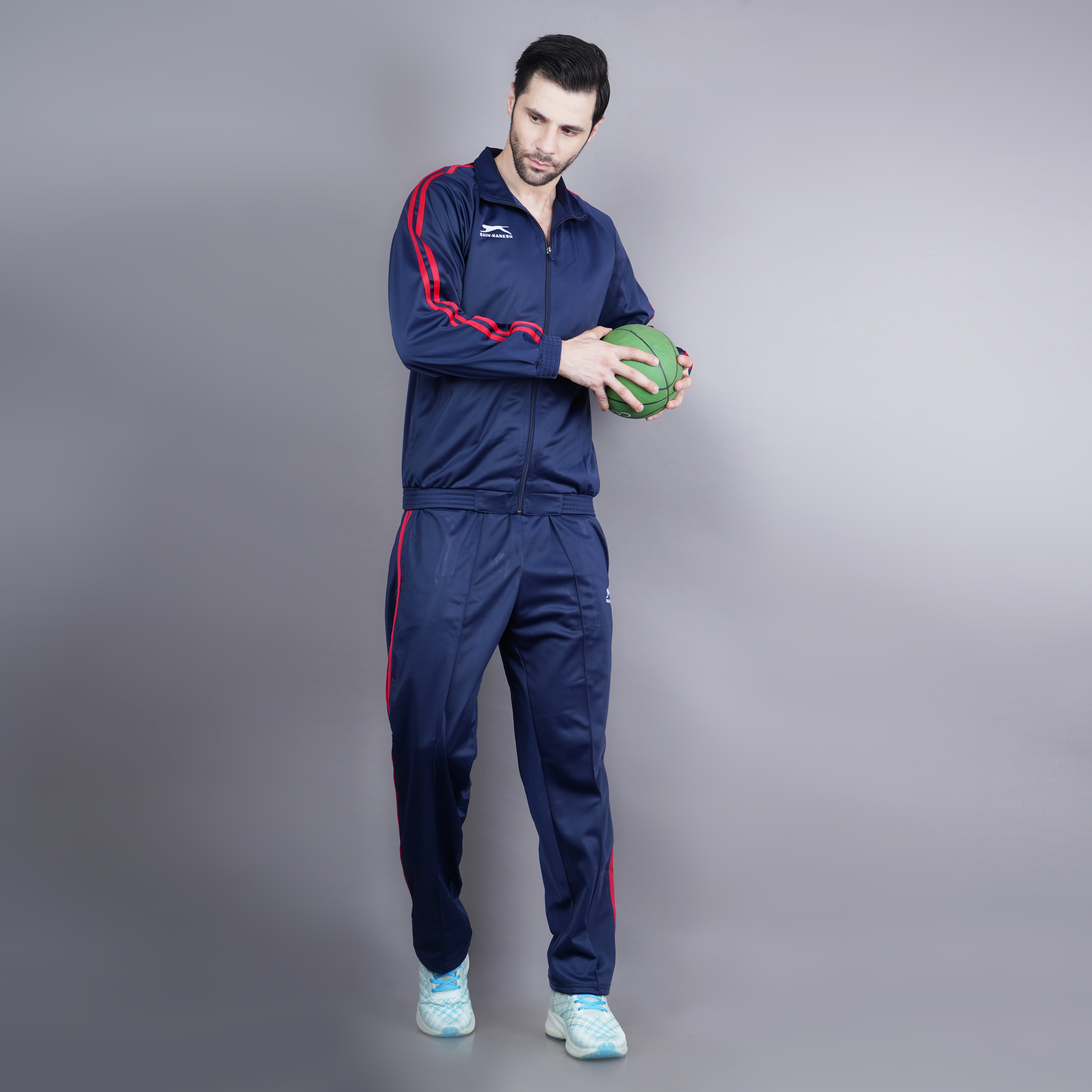 Men's Tracksuit  478-TP-Navy/Red-XL