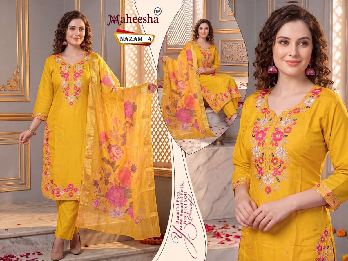 Rani Vastram Women's Ethnic Wear Suit & Bottom Set with Dupatta- Nazam 4