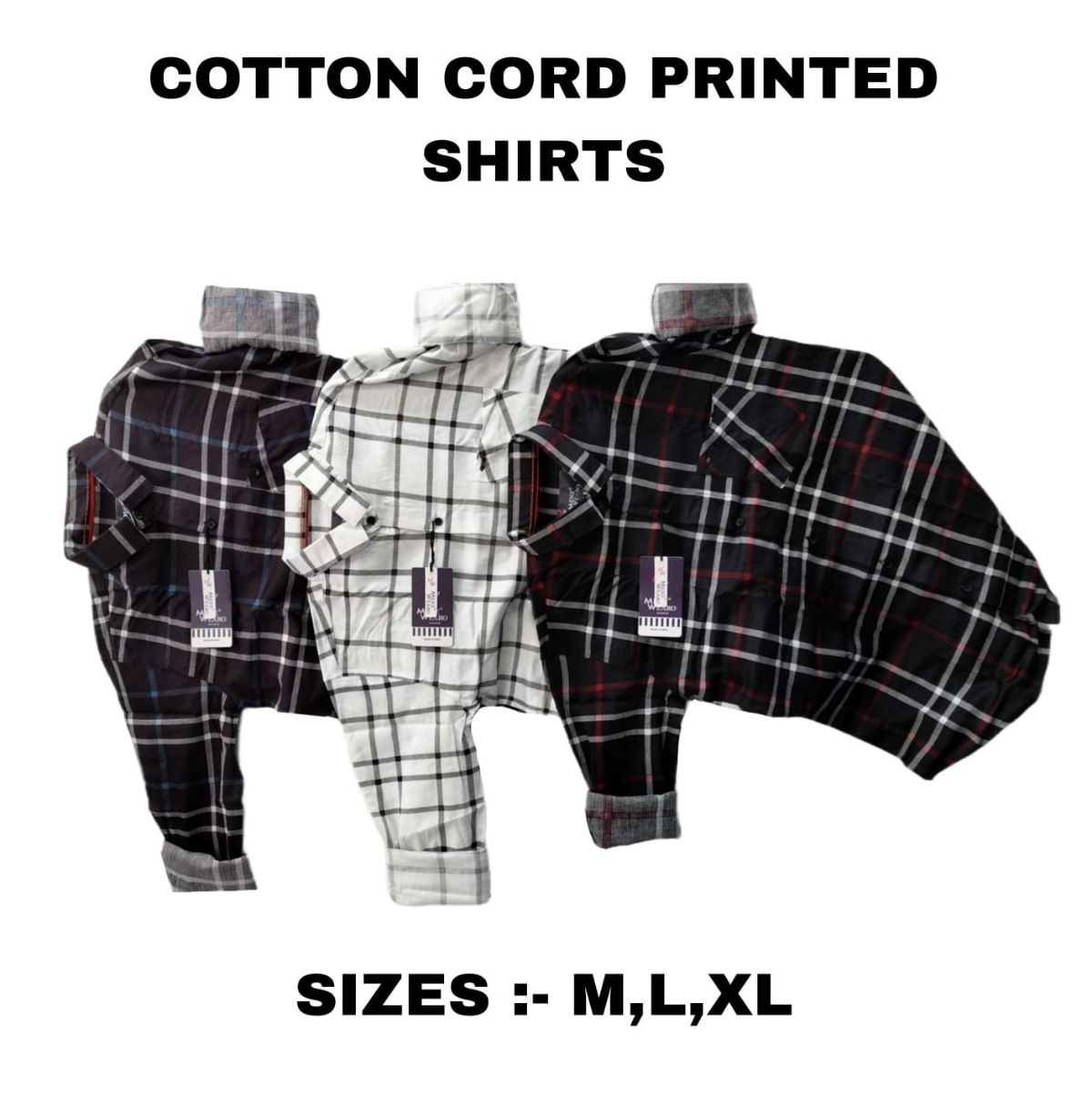 Menz Premium Quality Smooth Cotton Cord Printed Men's Shirts