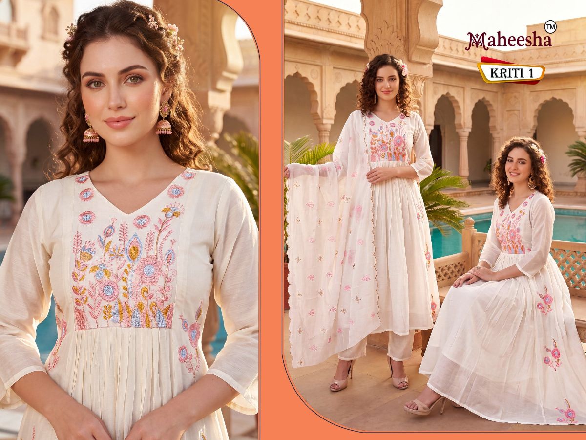 Rani Vastram Women's Ethnic Wear Suit & Bottom Set with Dupatta- Kriti-1