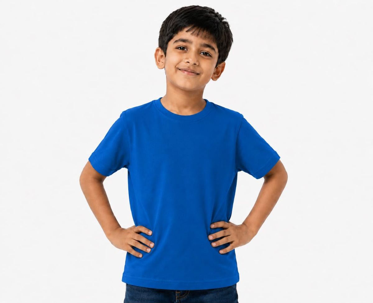 Smart Kids Boys Plain T-shirts - Cmcotton-04