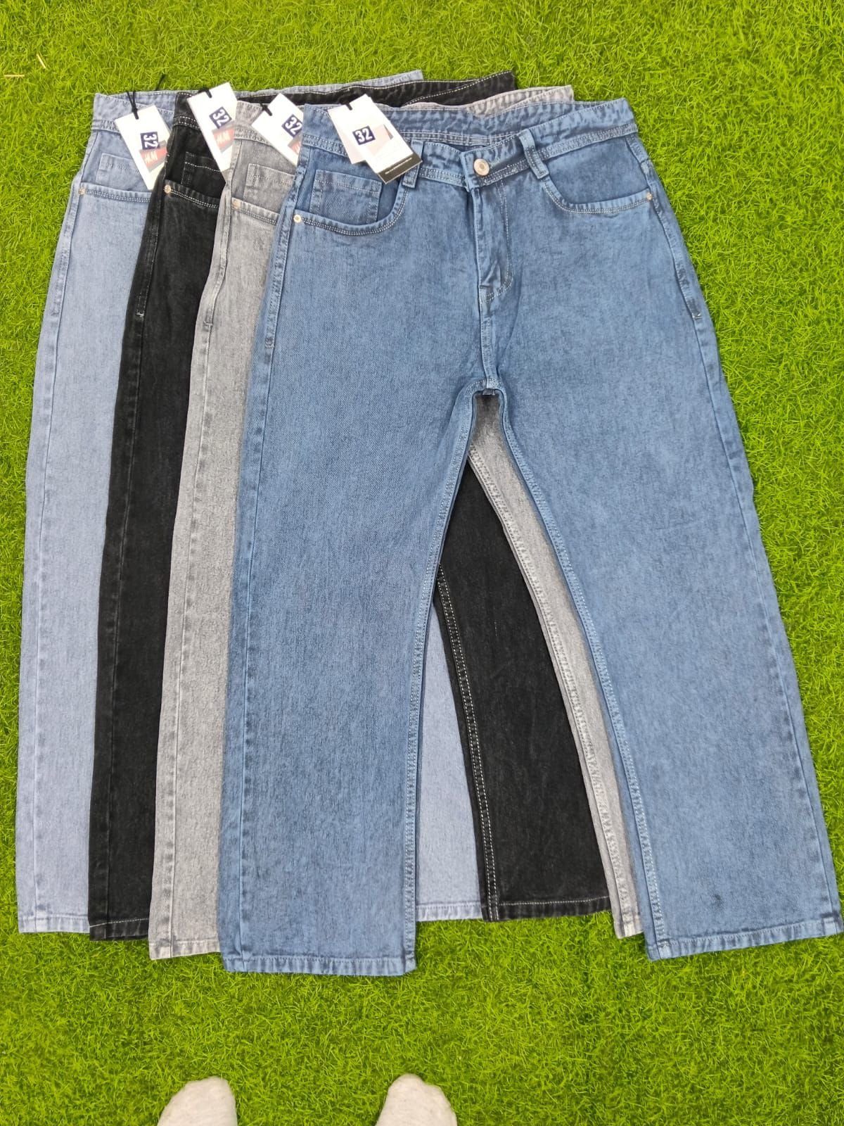 Premium Quality Straight Baggy Jeans- Grey