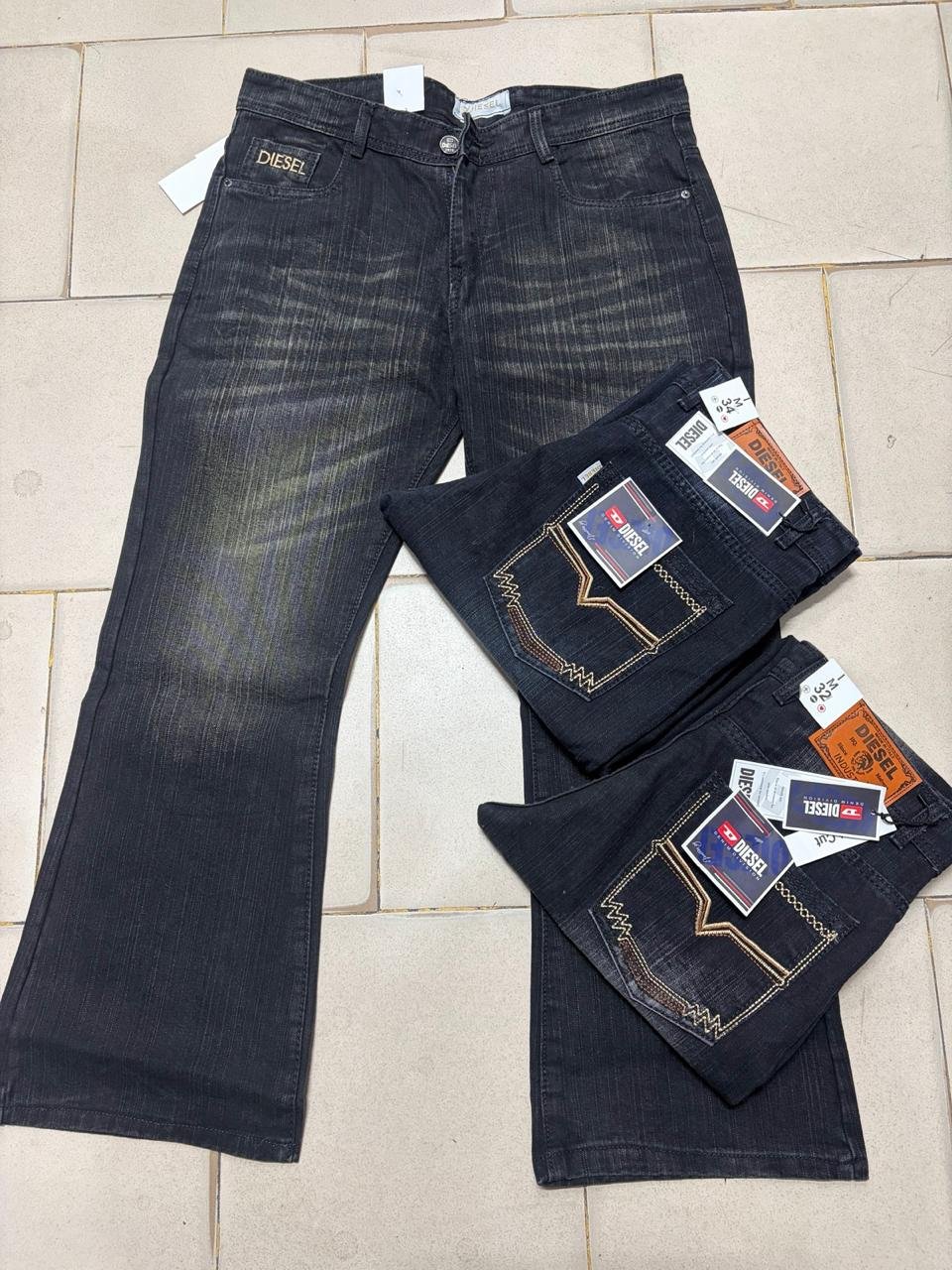 Men's OD Slub Black Jeans