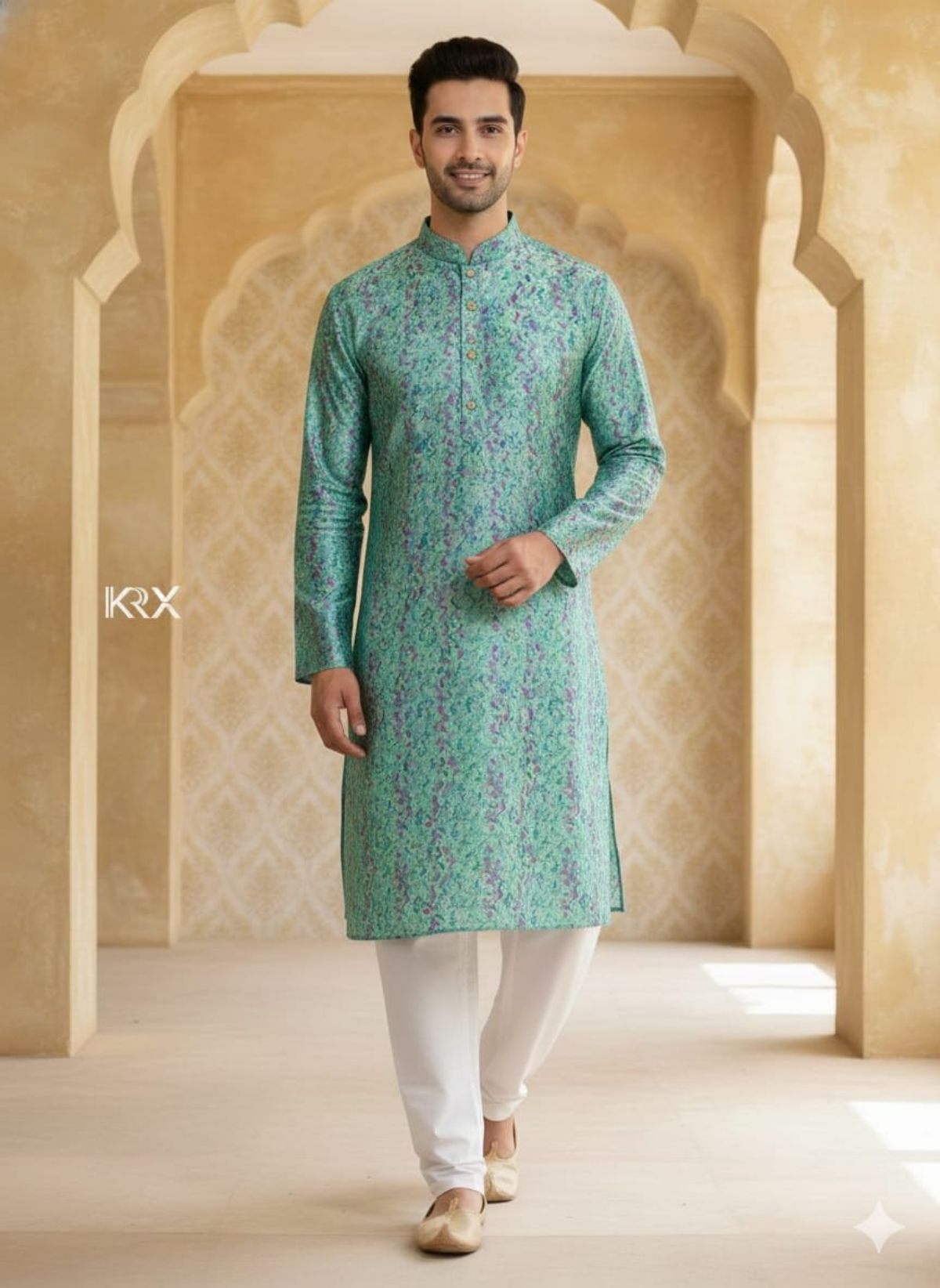 KRX Poly Viscose Men's Designer  Kurta Pajama Set