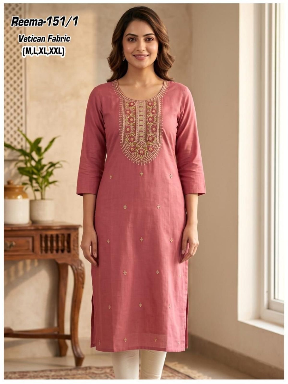 Women's Ethnic Wear Vetican Straight Kurti Reema-151/1