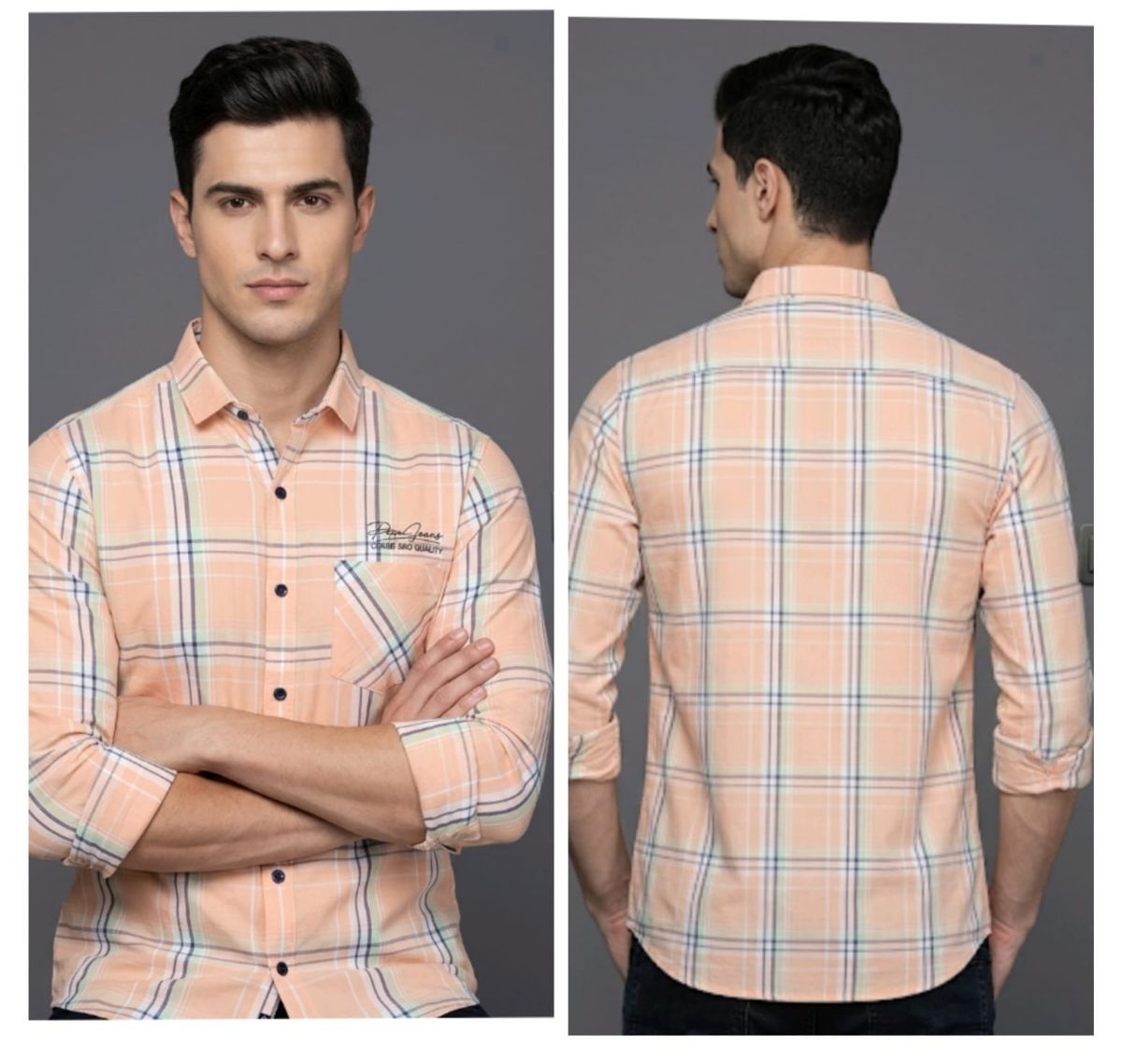 KRX Men's 100% Cotton Shirts Checks