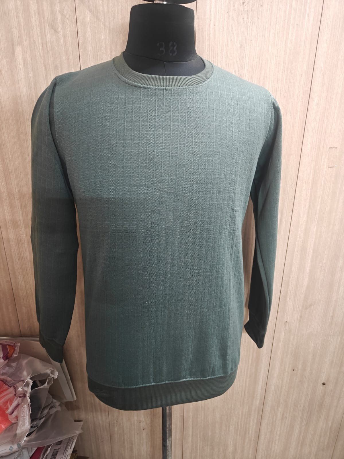Round neck Textured T-shirt for men's -RS-003558