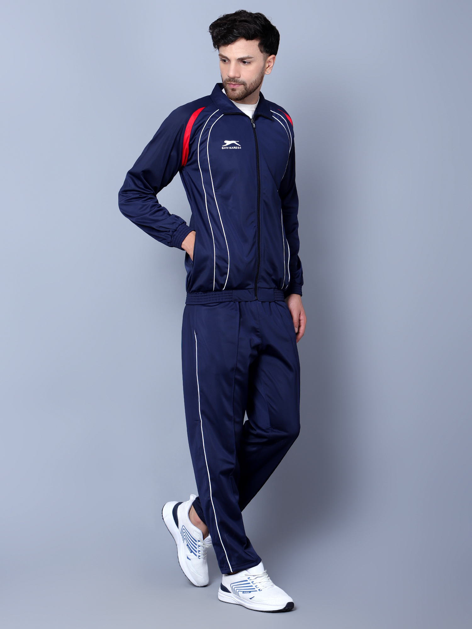 Men's Tracksuit  435A-TP-Navy/Red/White-M