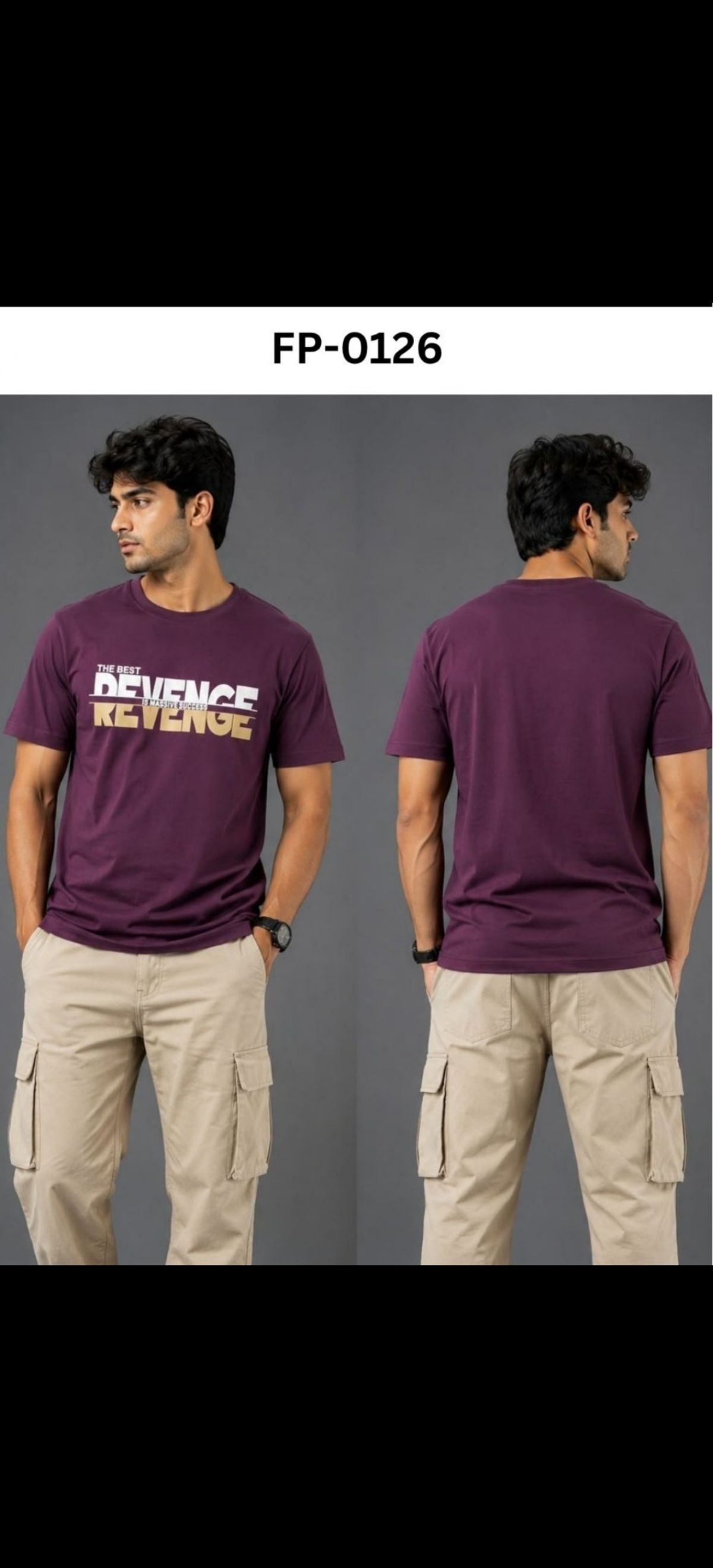 TOMHIDDLE MENS PRINTED T-SHIRT- A6-FP-0126