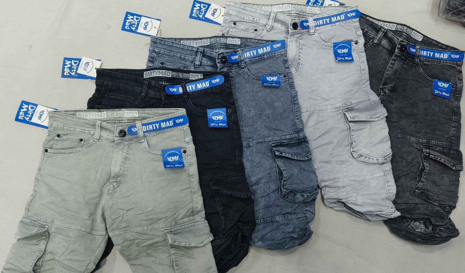 Men's 6 Pocket Cargo Jeans By Dirty Mad