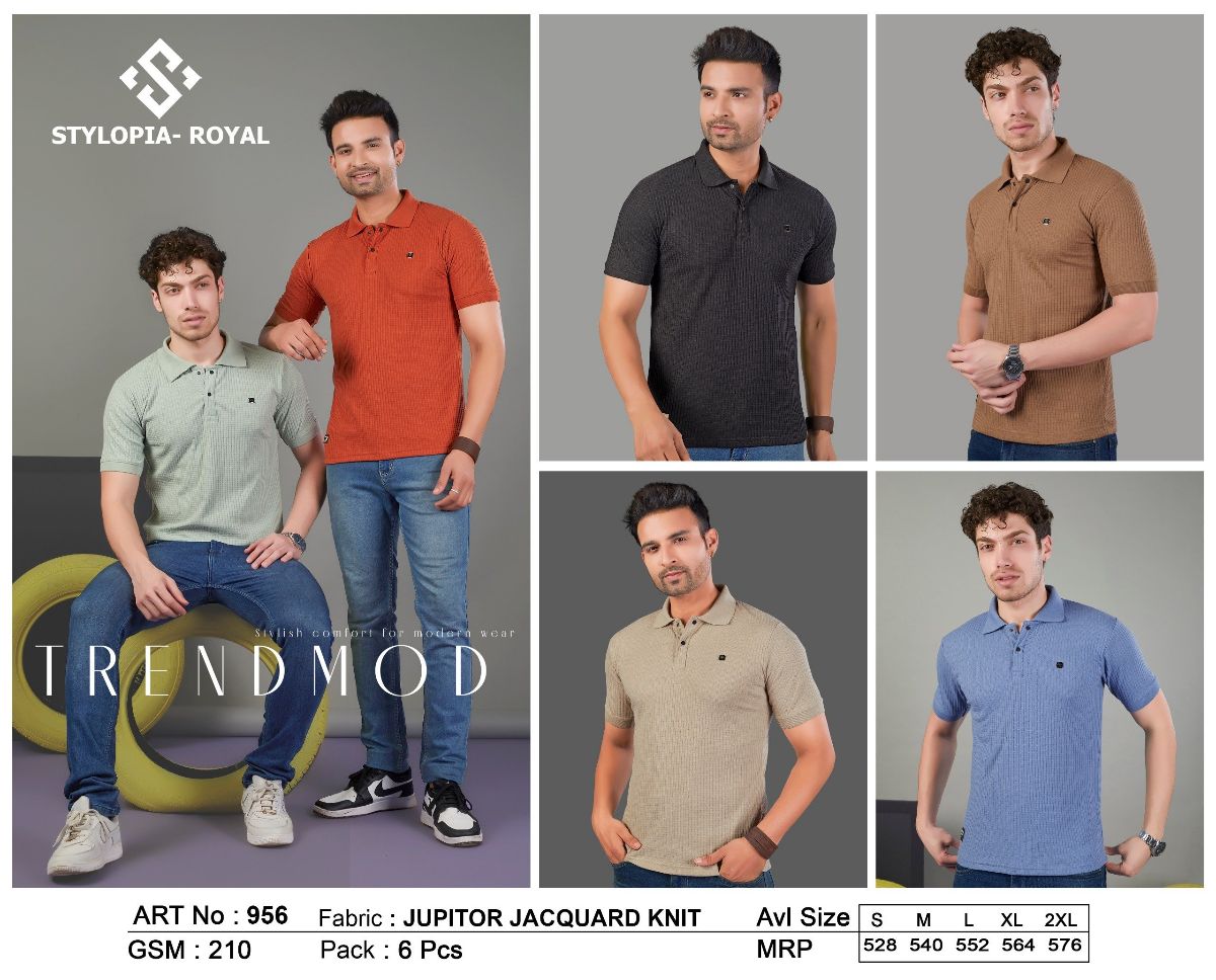 Men's Coller Neck T-shirts -956