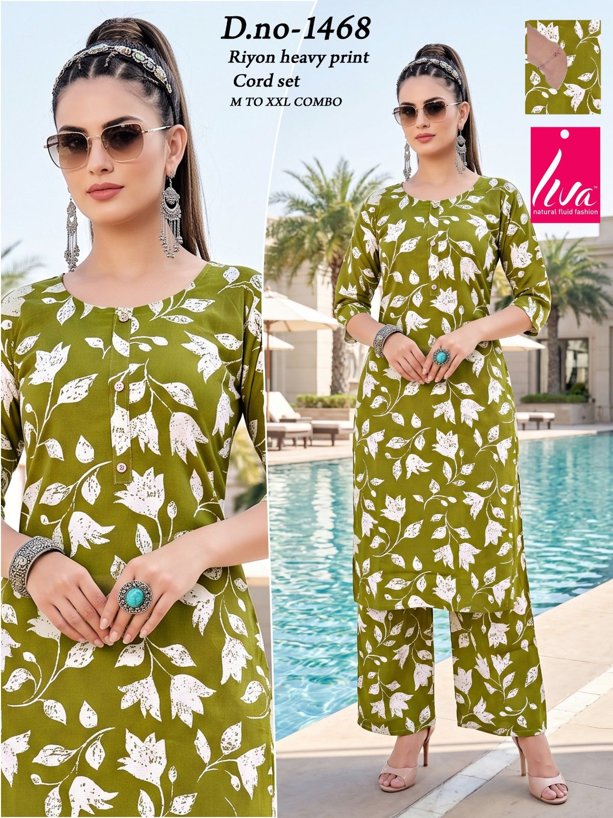 Women's Designer Kurti and bottom set- 1468