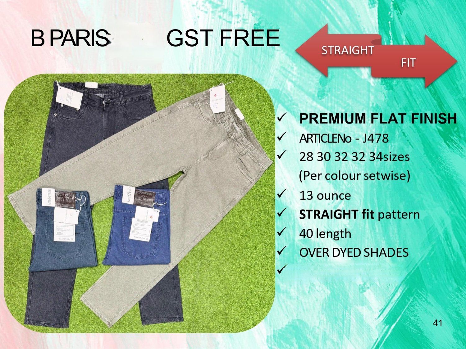 Men's Denim Jeans- B PARIS